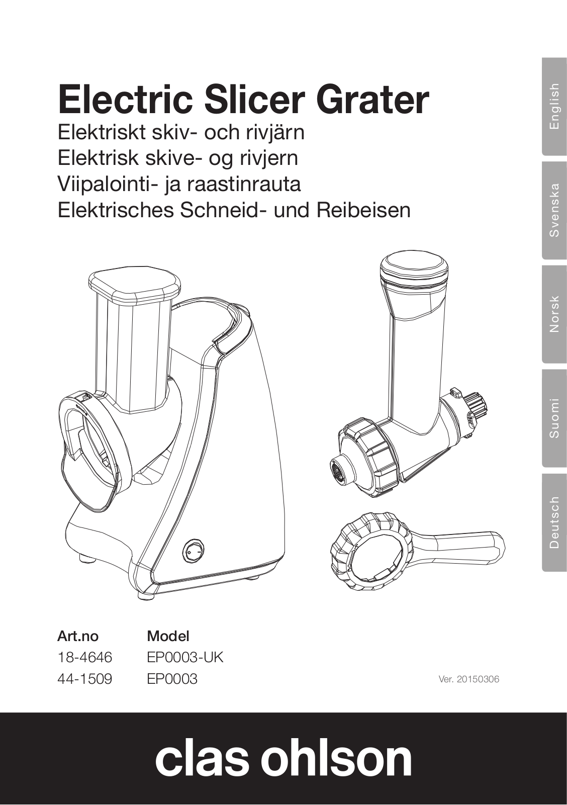 Clas Ohlson EP0003-UK, EP0003 Instruction Manual