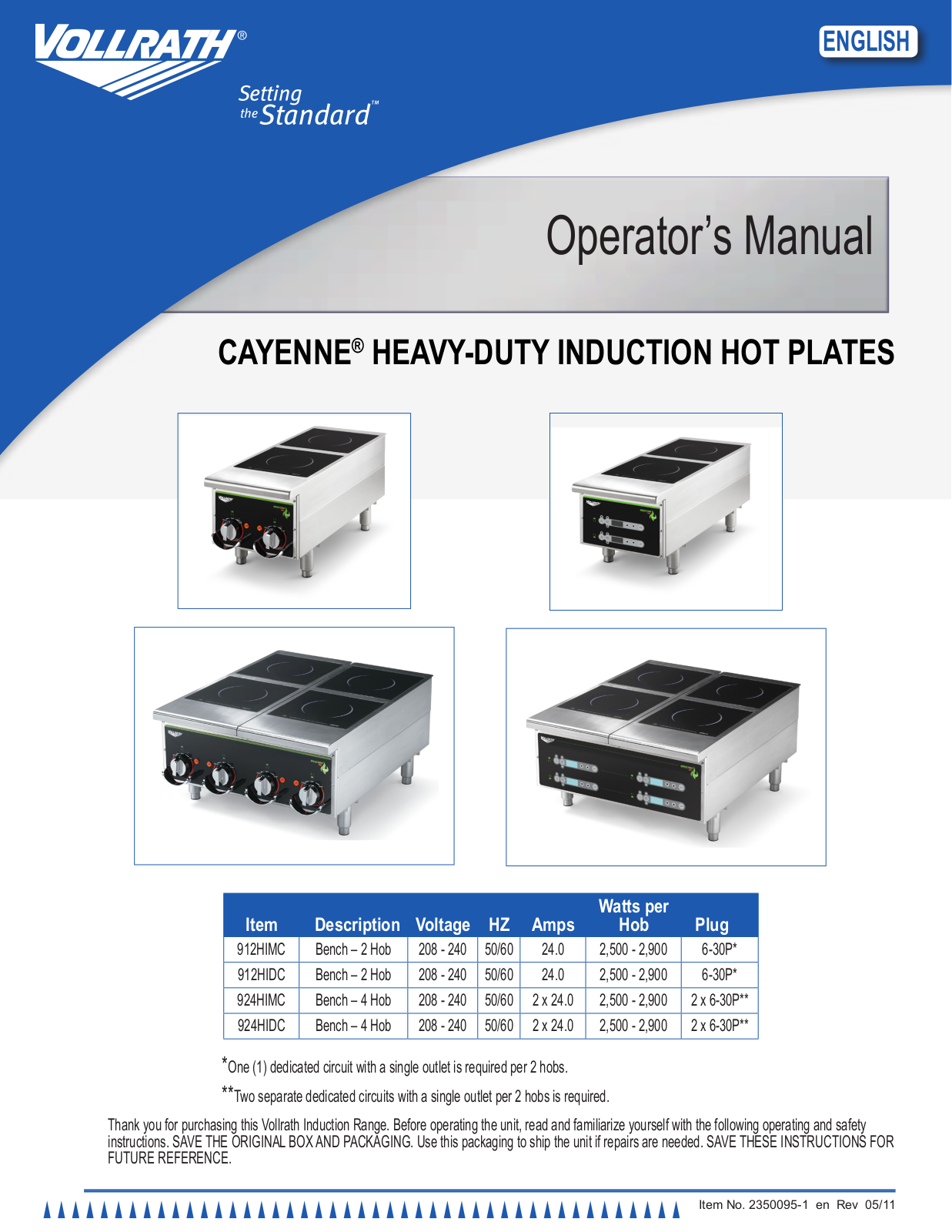 Vollrath Cayenne HD 2880 User Manual