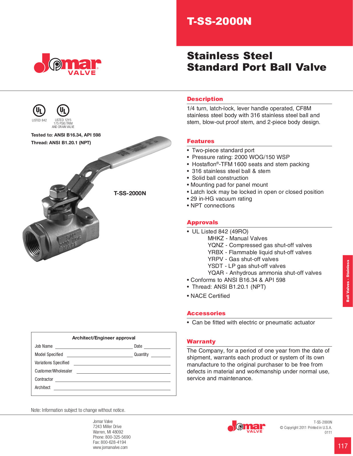 Jomar T-SS-2000N User Manual