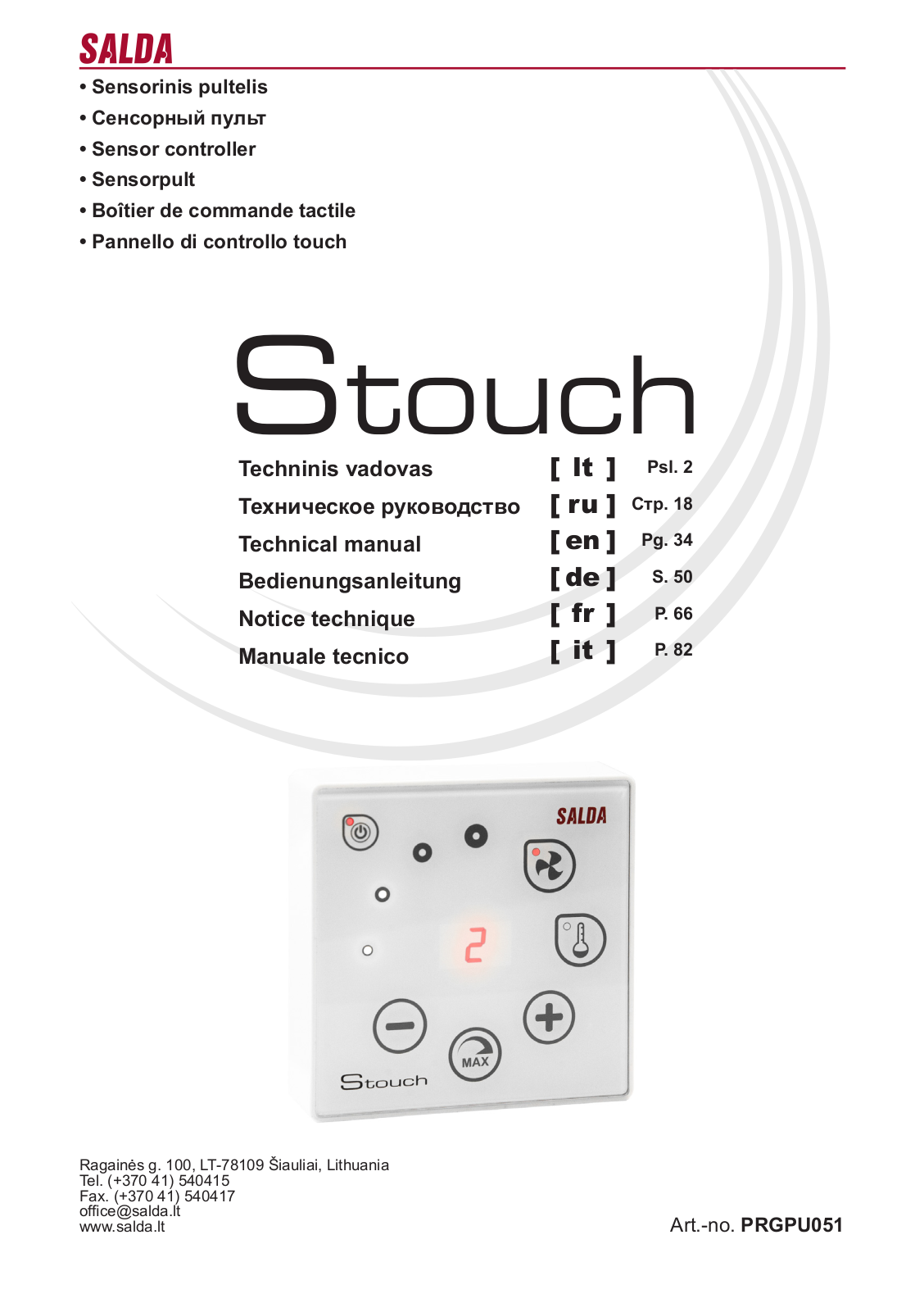 Salda Stouch Technical Manual - ManualMachine.com