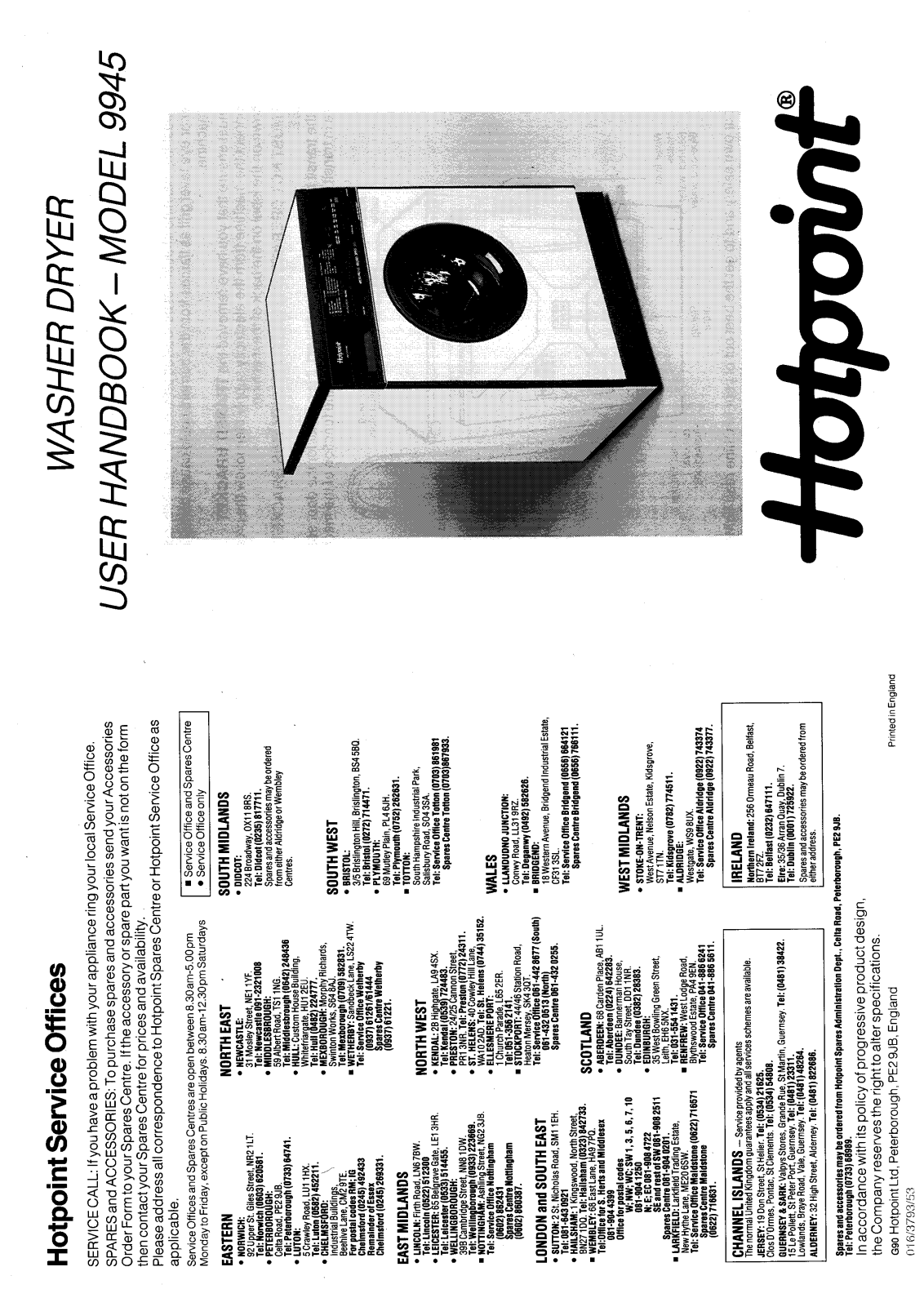 Hotpoint-Ariston HB9945 User Manual