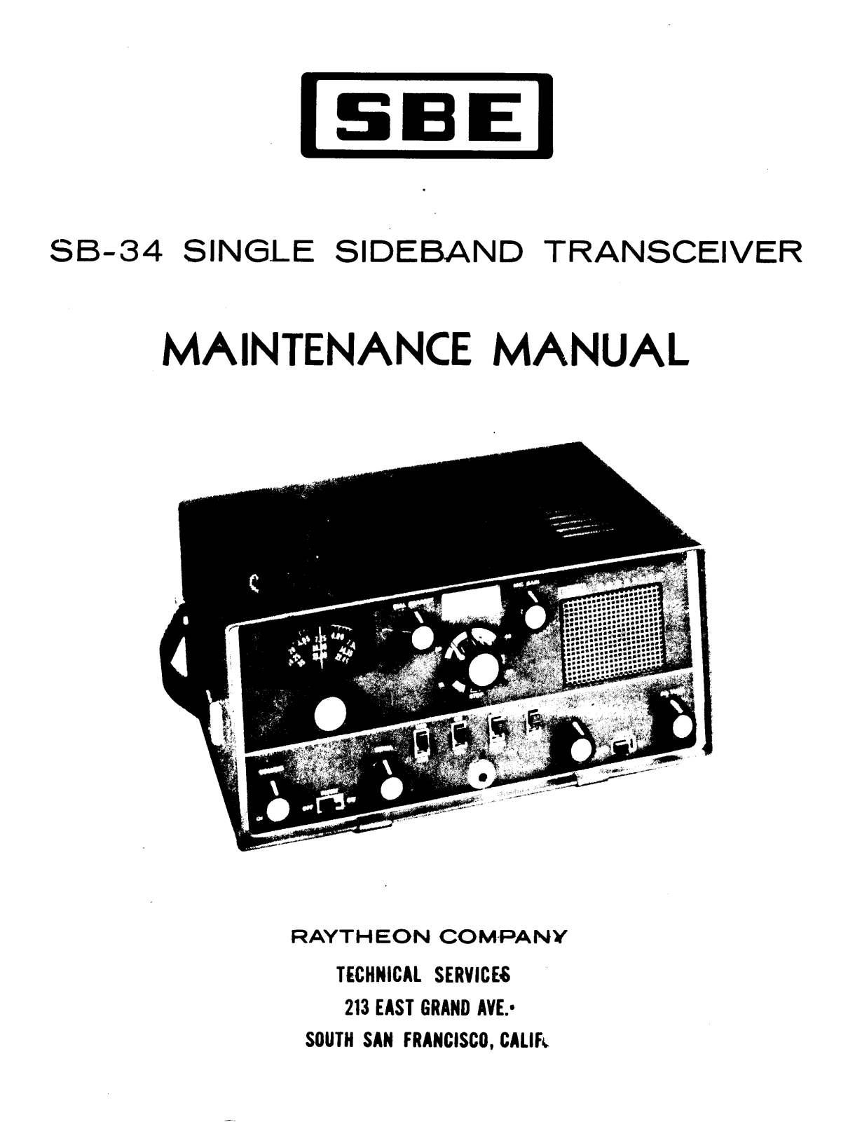 Sideband Engineers SB-34 Service manual