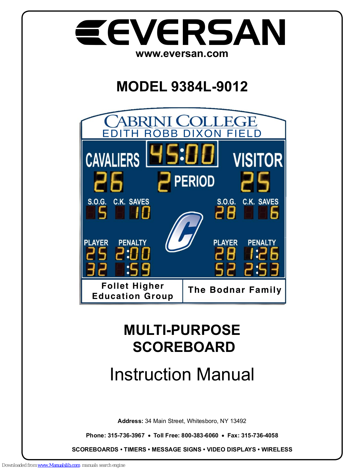 Eversan 9384L-9012 Instruction Manual