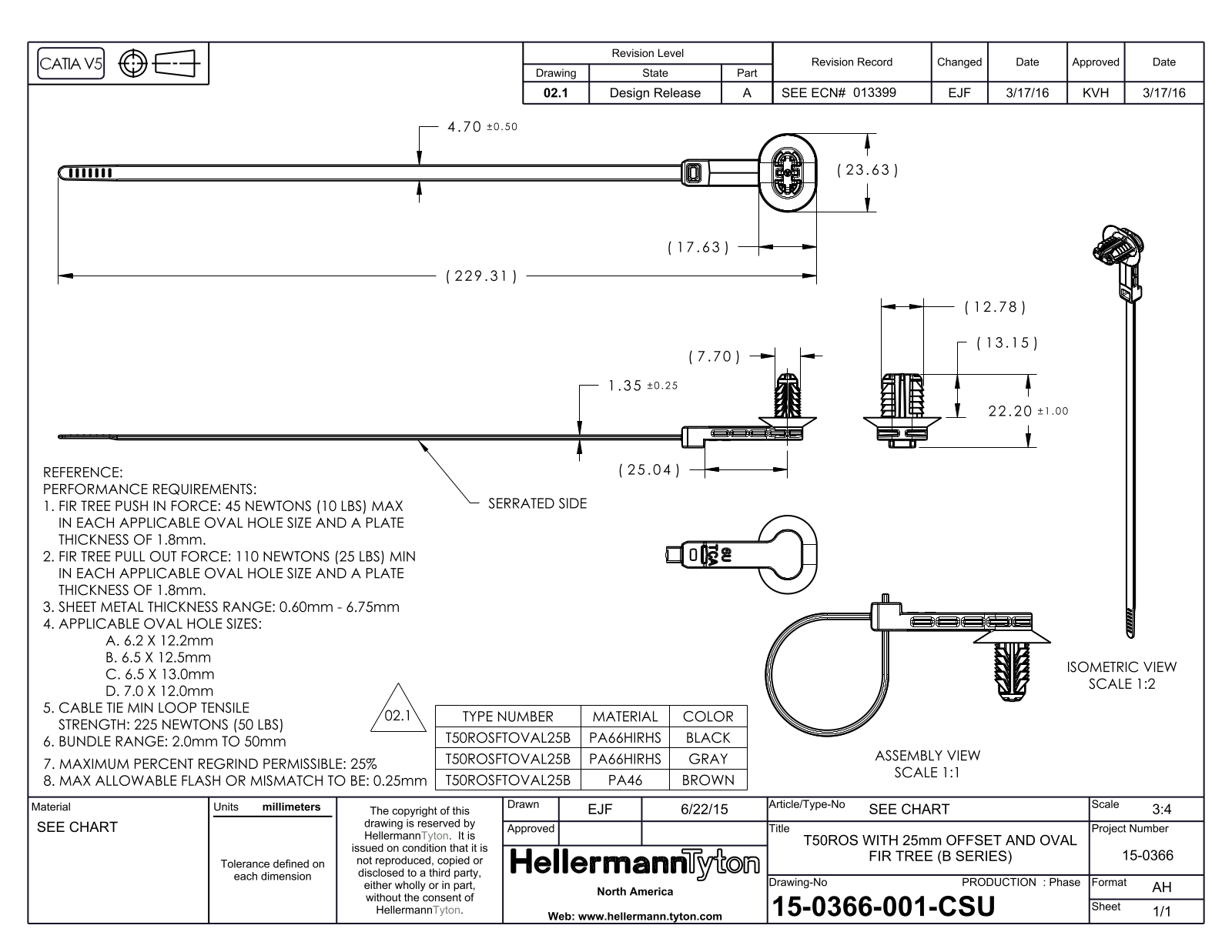 HellermannTyton T50ROSFTOVAL25B Reference Drawing - ManualMachine.com