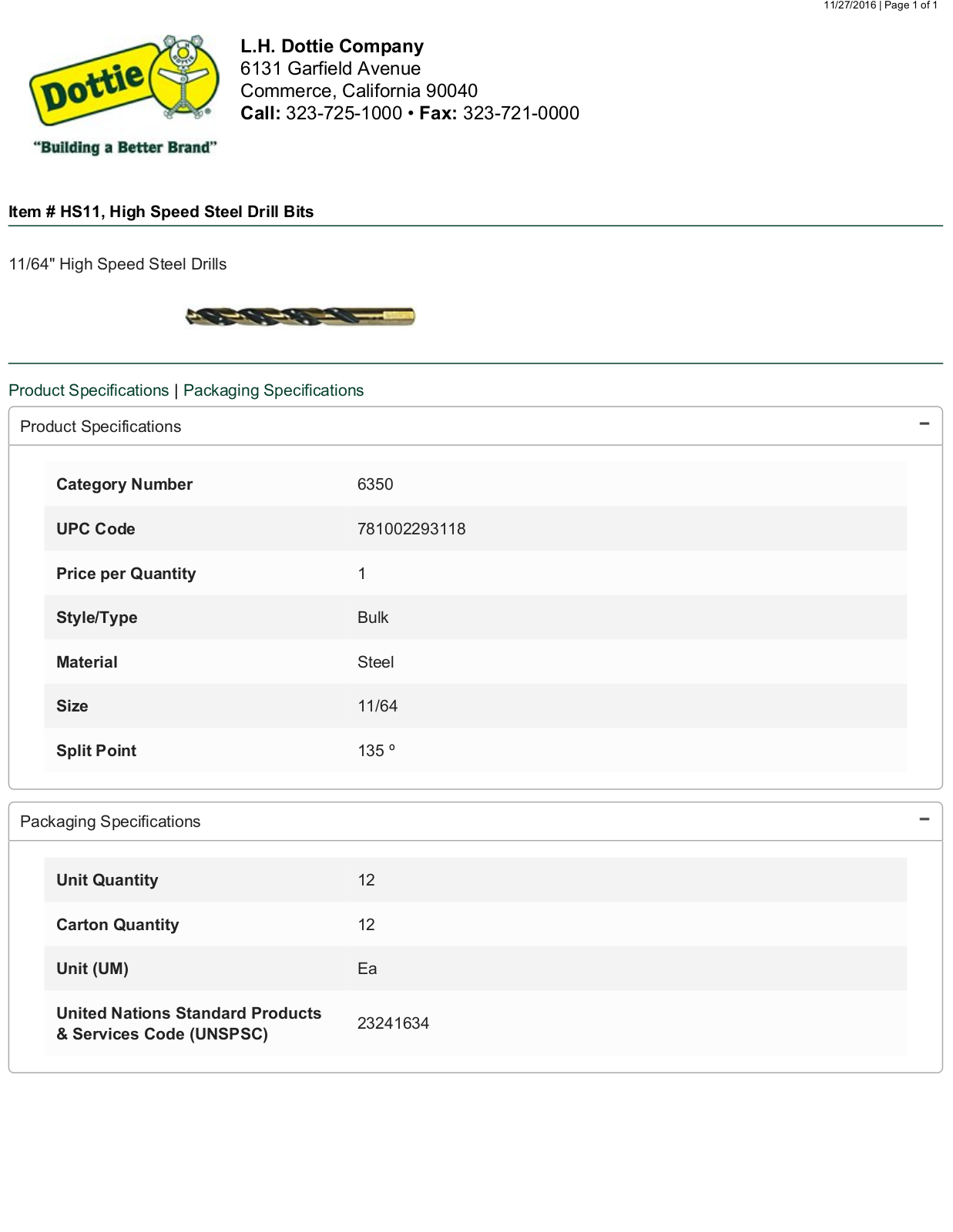 ETS HS11 Specsheet