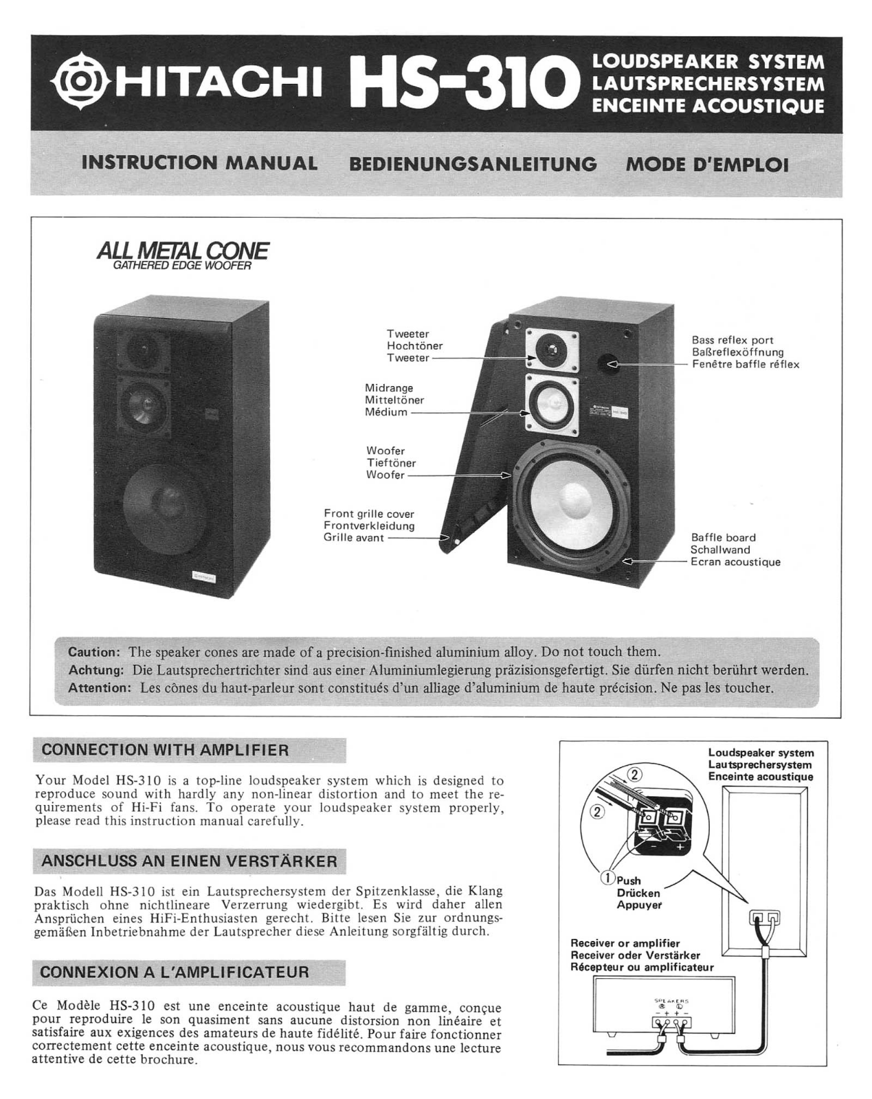 Hitachi HS-310 Owners Manual
