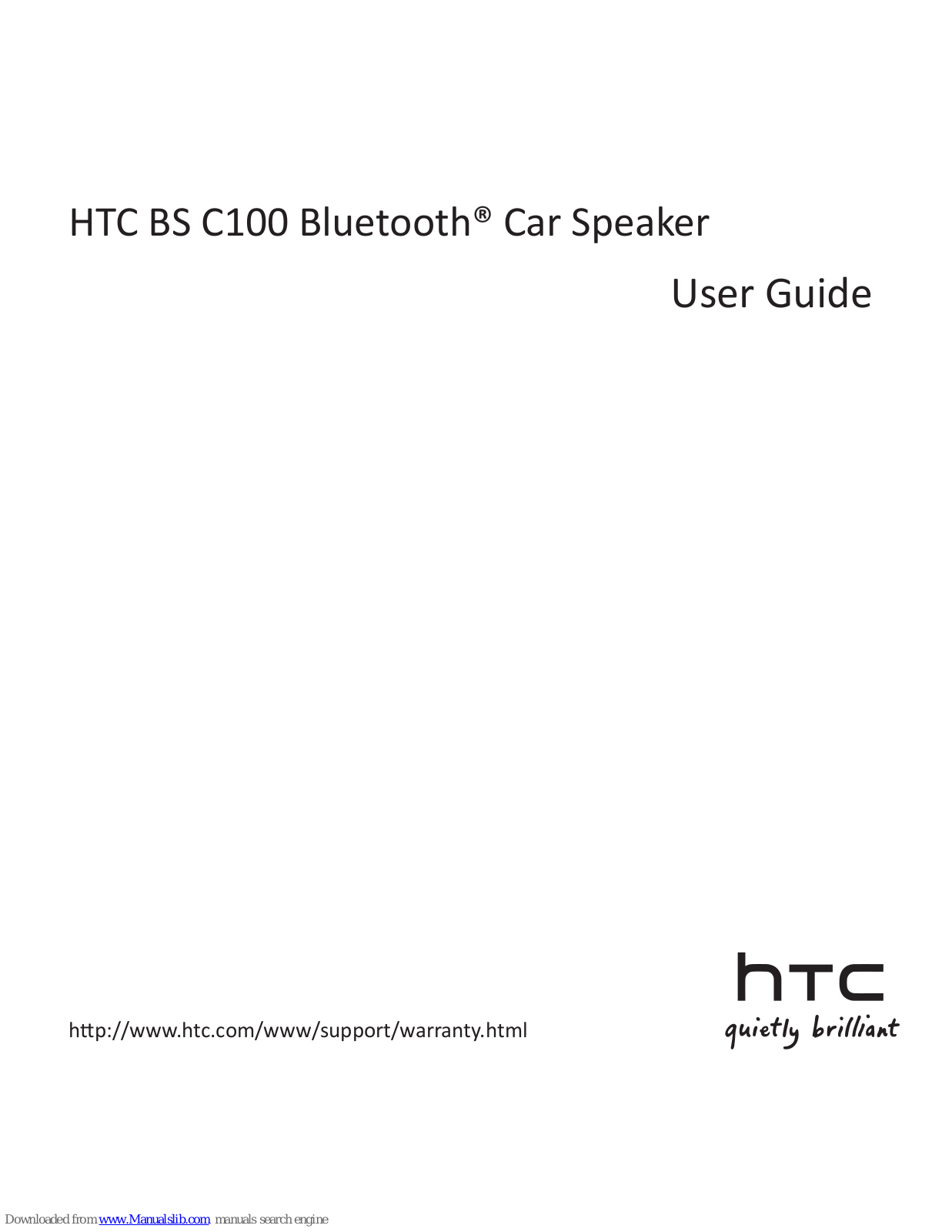 HTC BS C100 User Manual