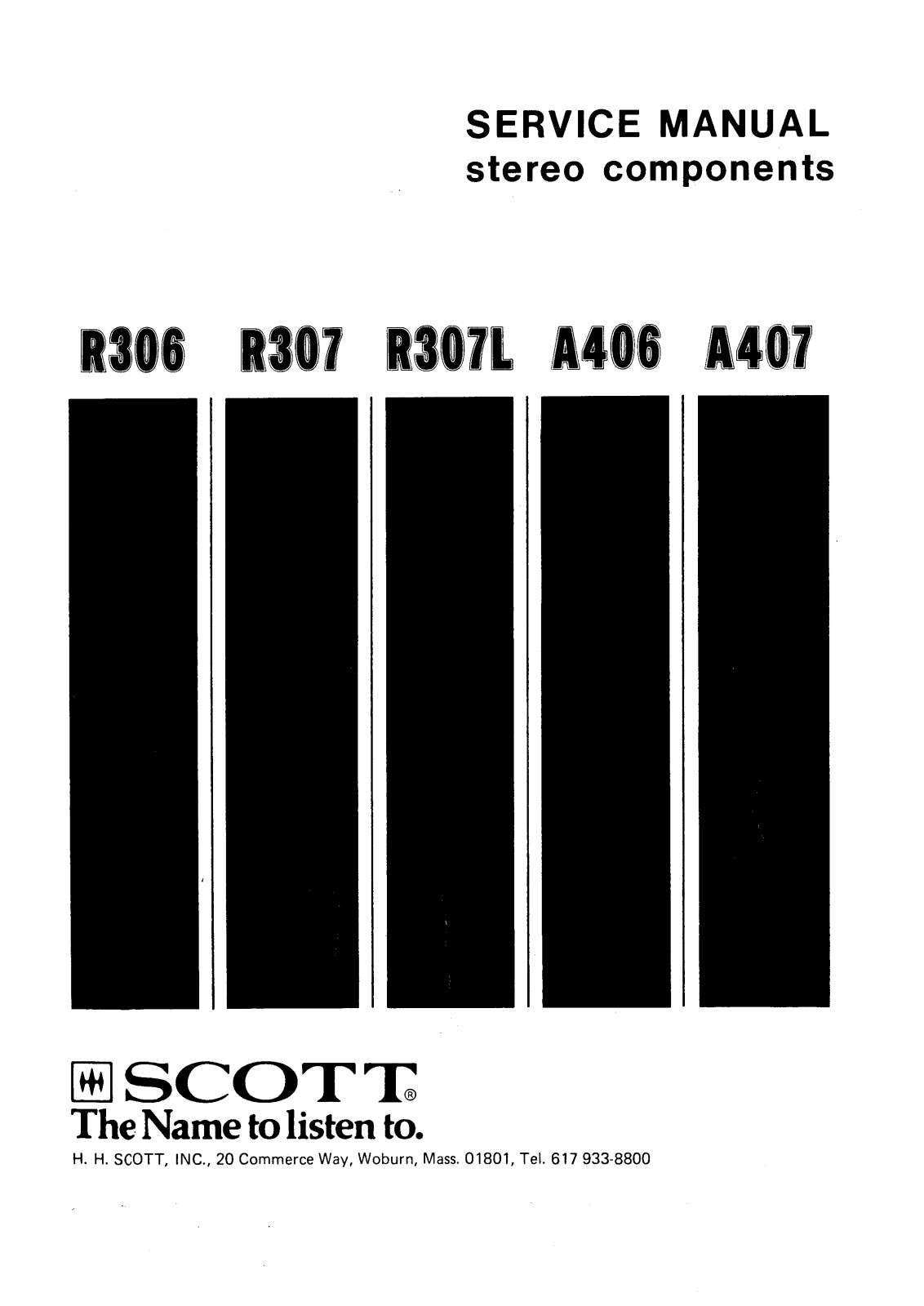 Scott A-406, R307, R306L, A407 Service Manual