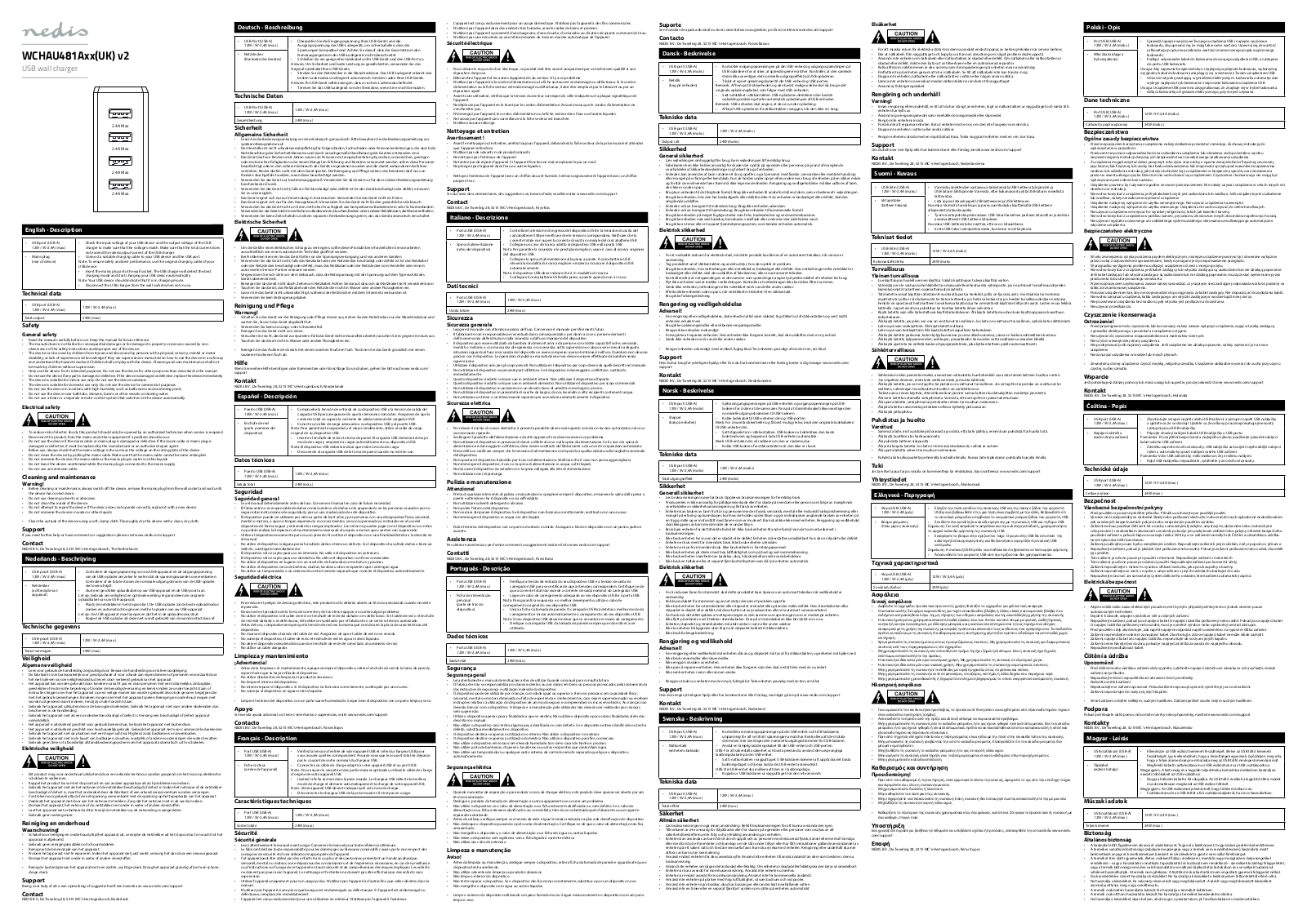 Nedis WCHAU481A User Manual