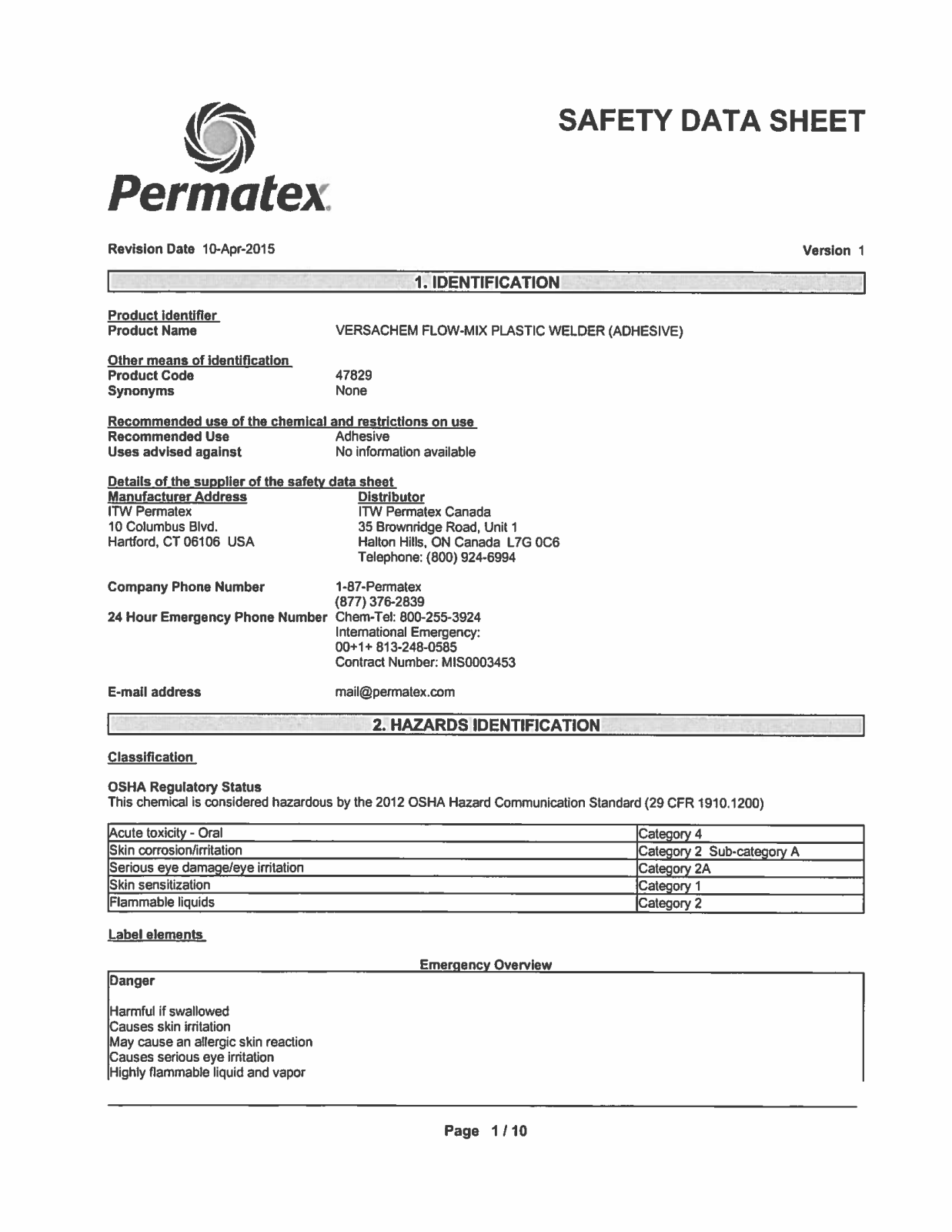 VersaChem 47829 User Manual