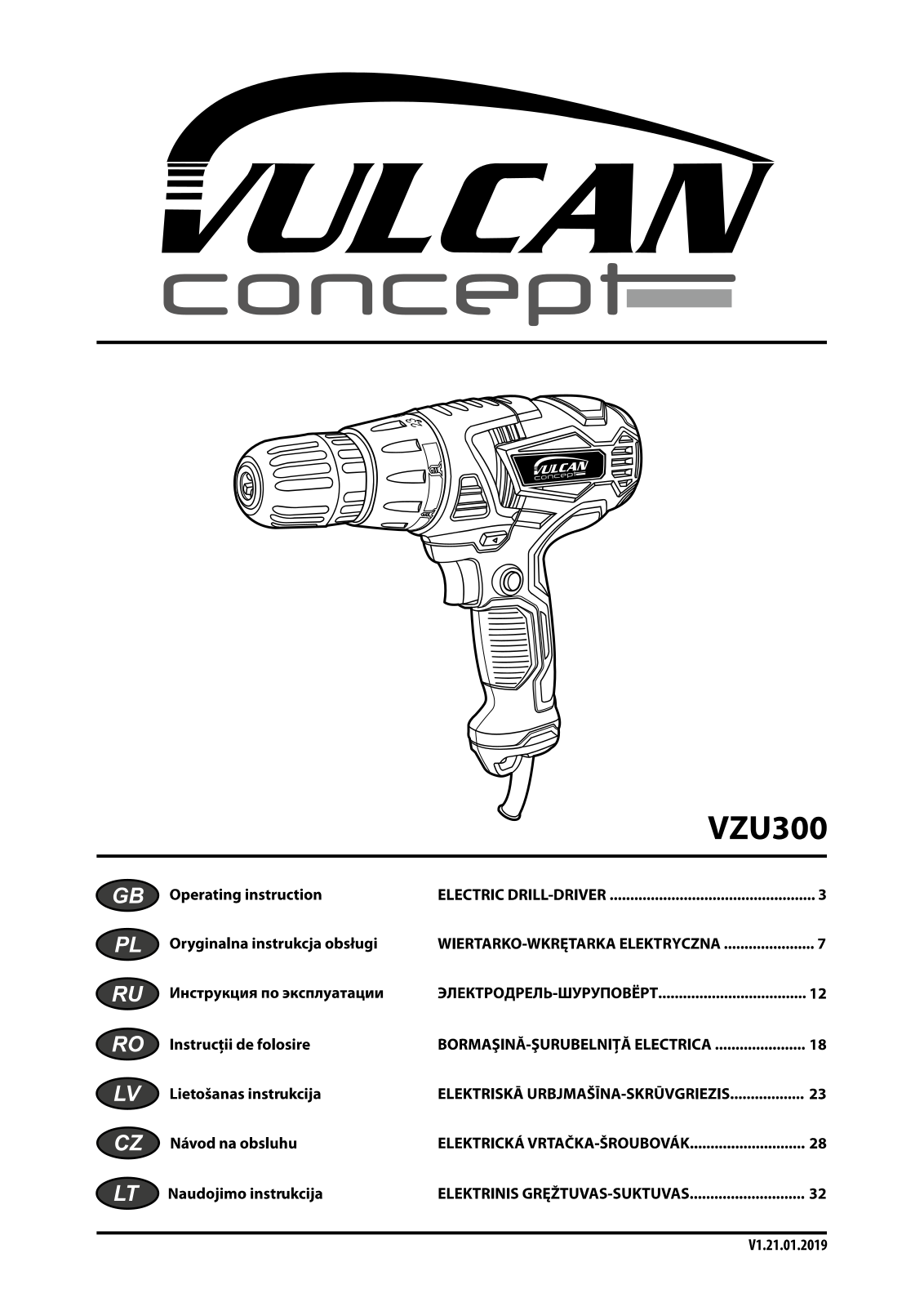 VULCAN CONCEPT VZU300 User guide - ManualMachine.com