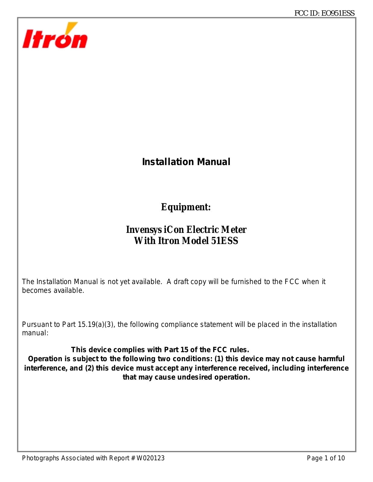Itron 51ESS Users Manual - ManualMachine.com