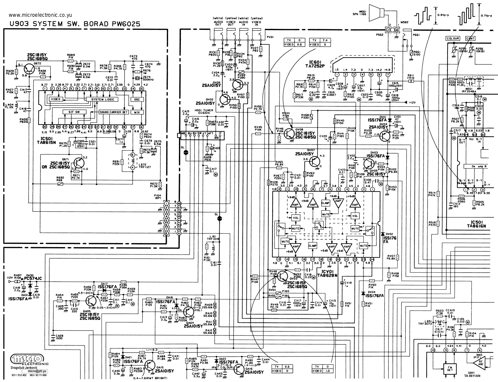 Toshiba 188D6CH Schematic