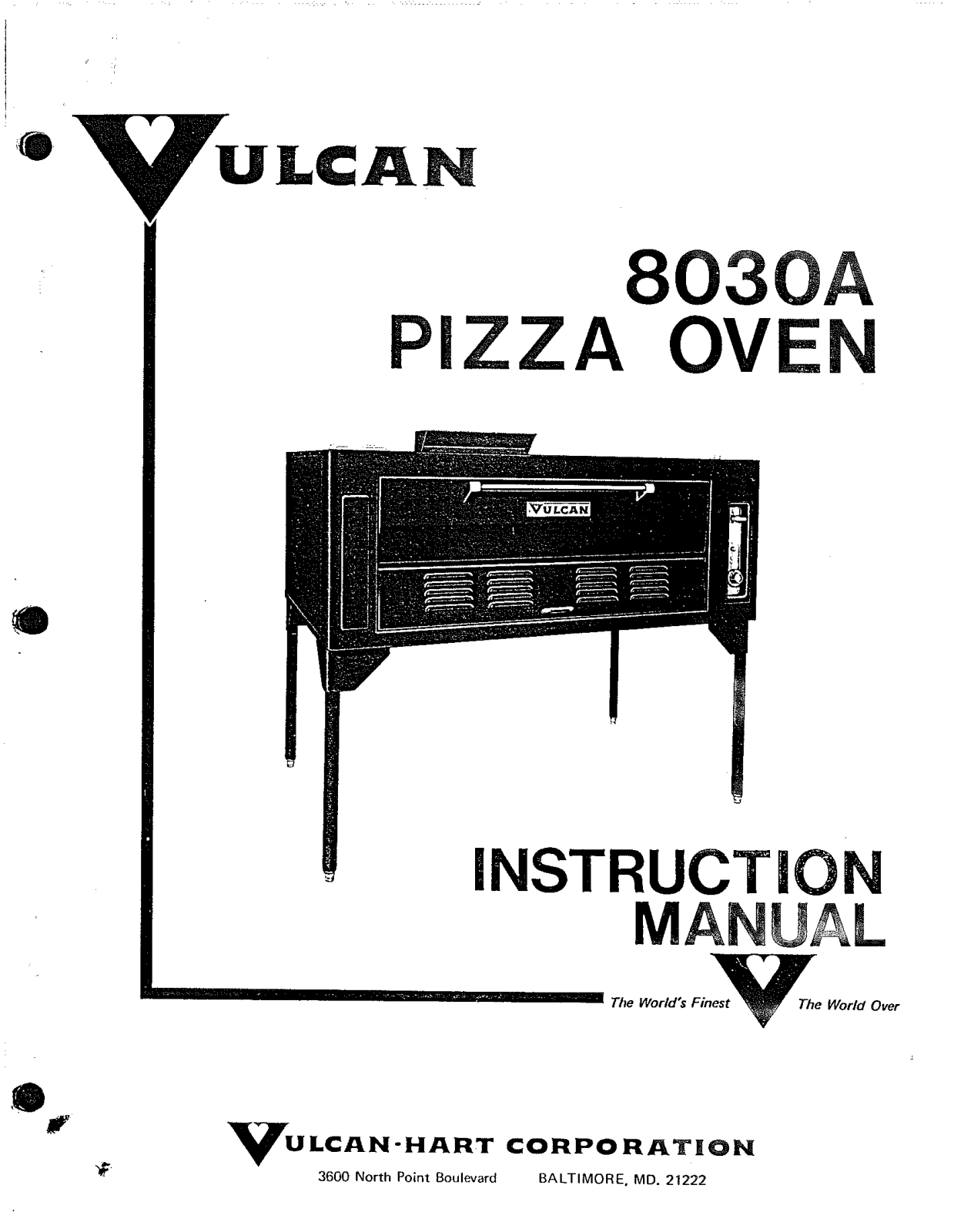 Vulcan Hart 8030A Installation Manual