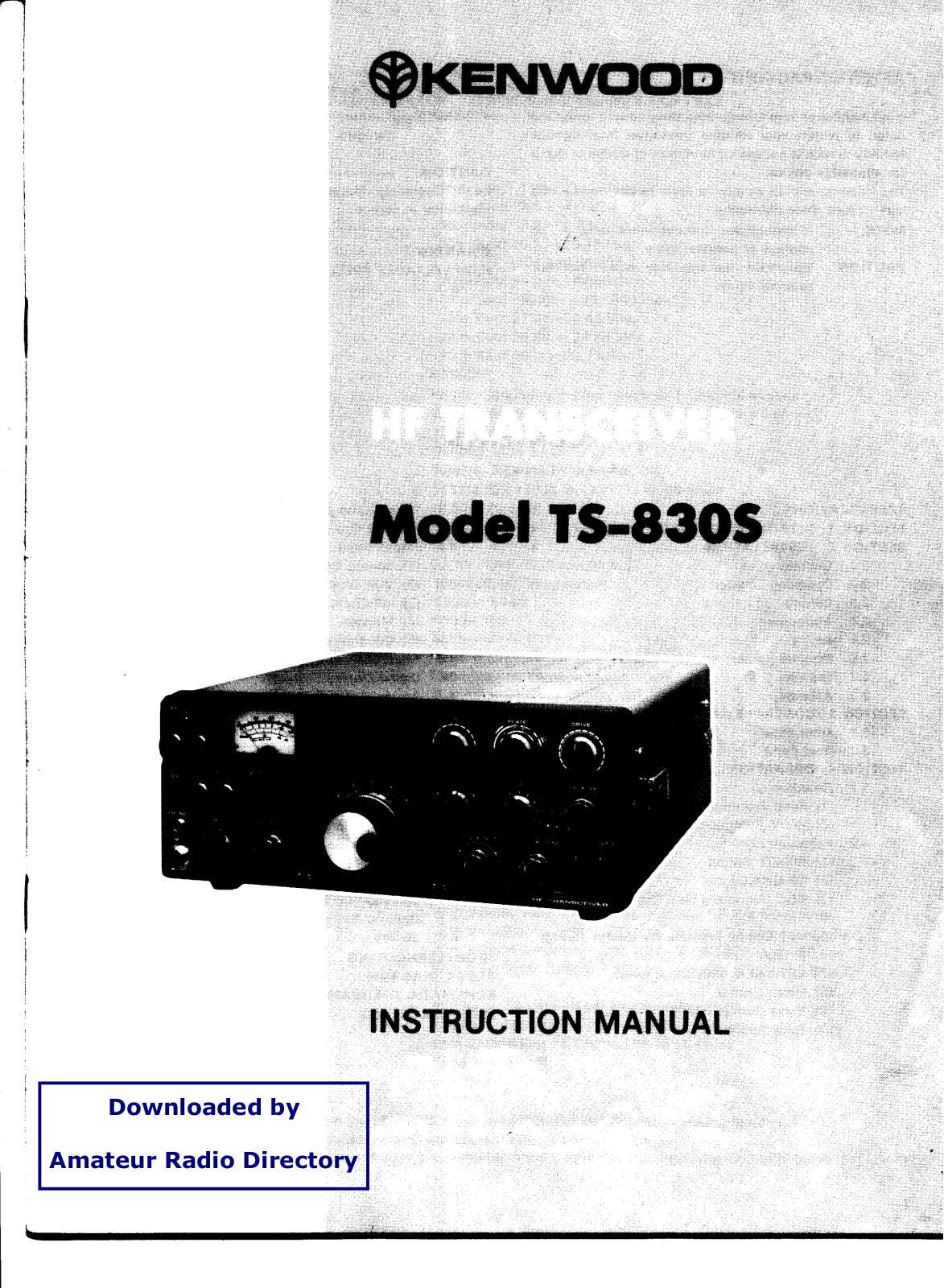 Kenwood TRIO TS830S Service Manual