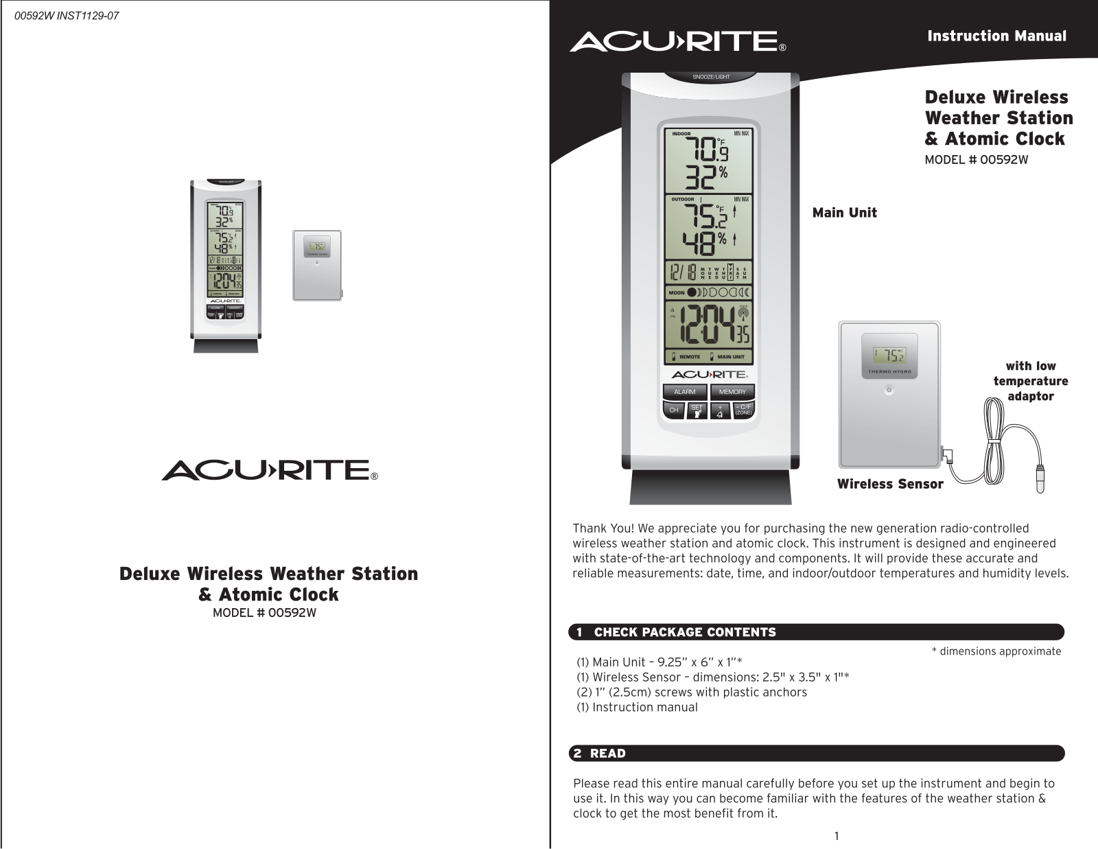 Acu-Rite DeIux wirels User Manual