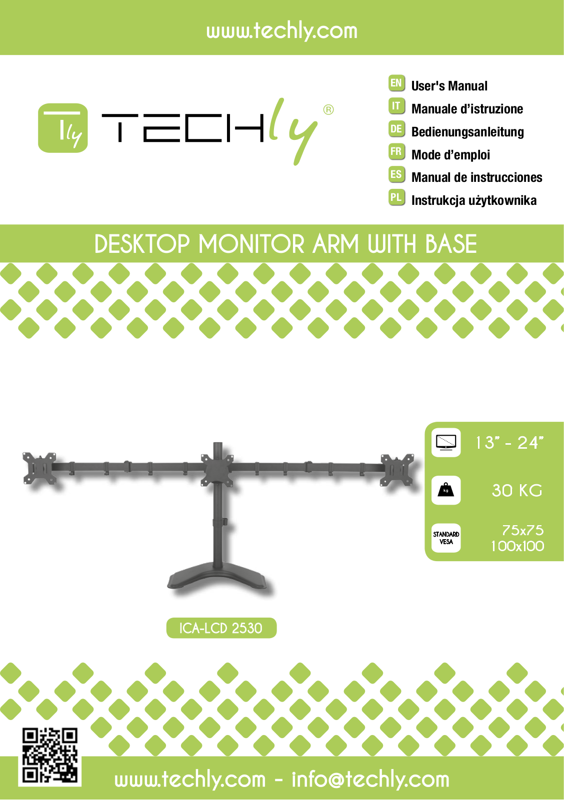 Techly ICA-LCD 2530 operation manual