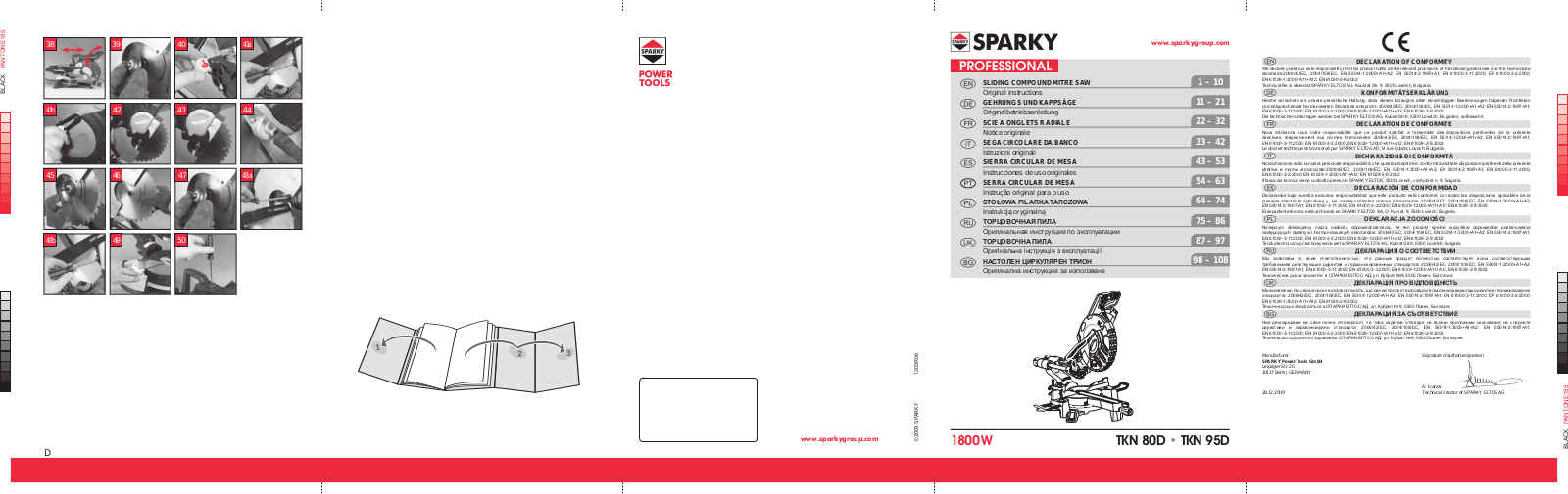 Sparky TKN 80D User Manual