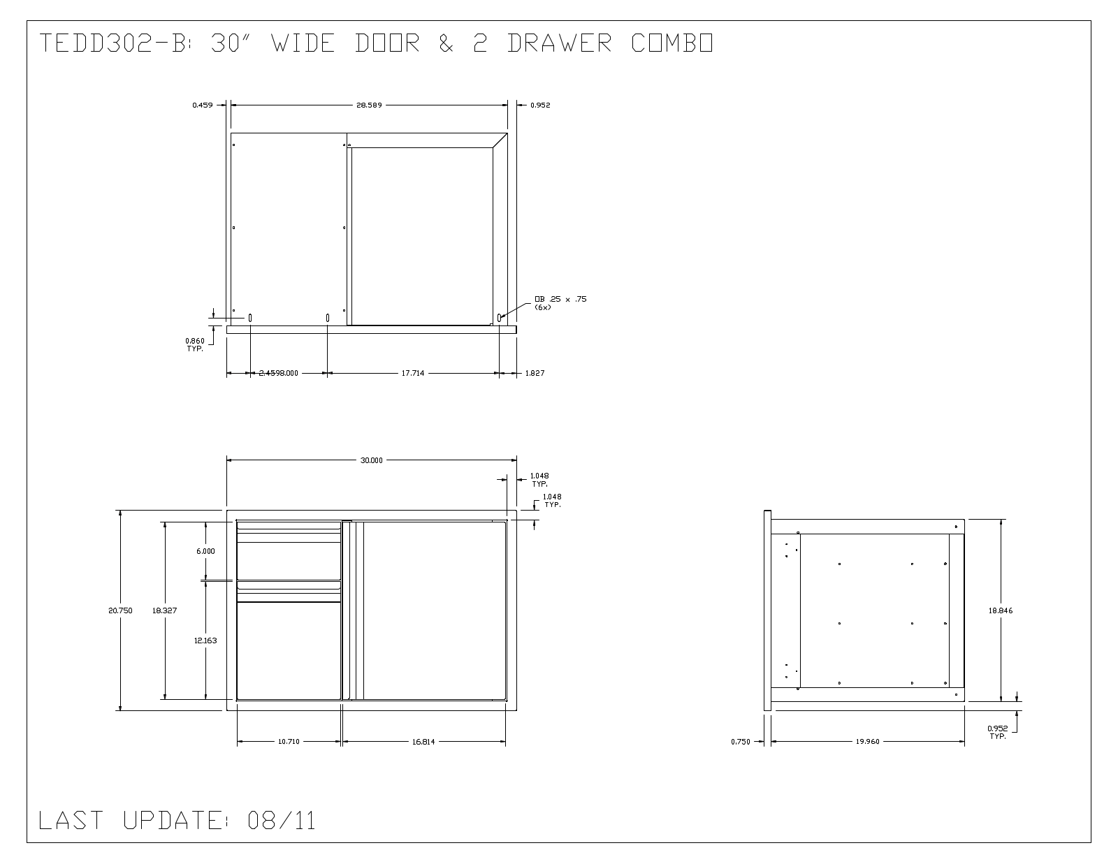 Twin Eagles TEDD302B Technical Drawing