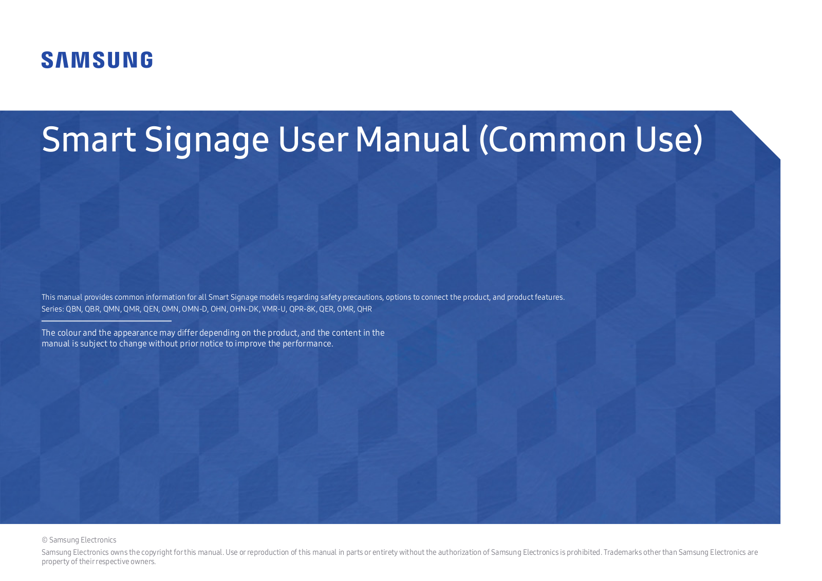 Samsung LH65QHREBGCXEN User Manual