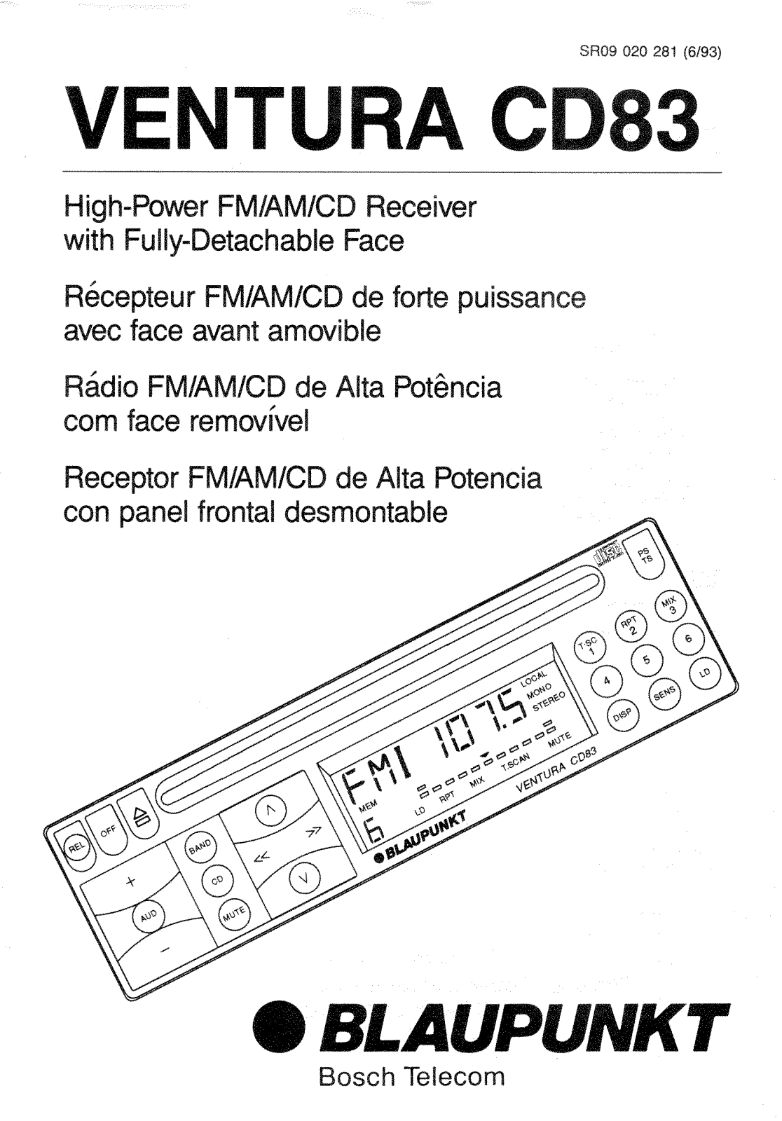 Blaupunkt Ventura-CD-83 Owners Manual