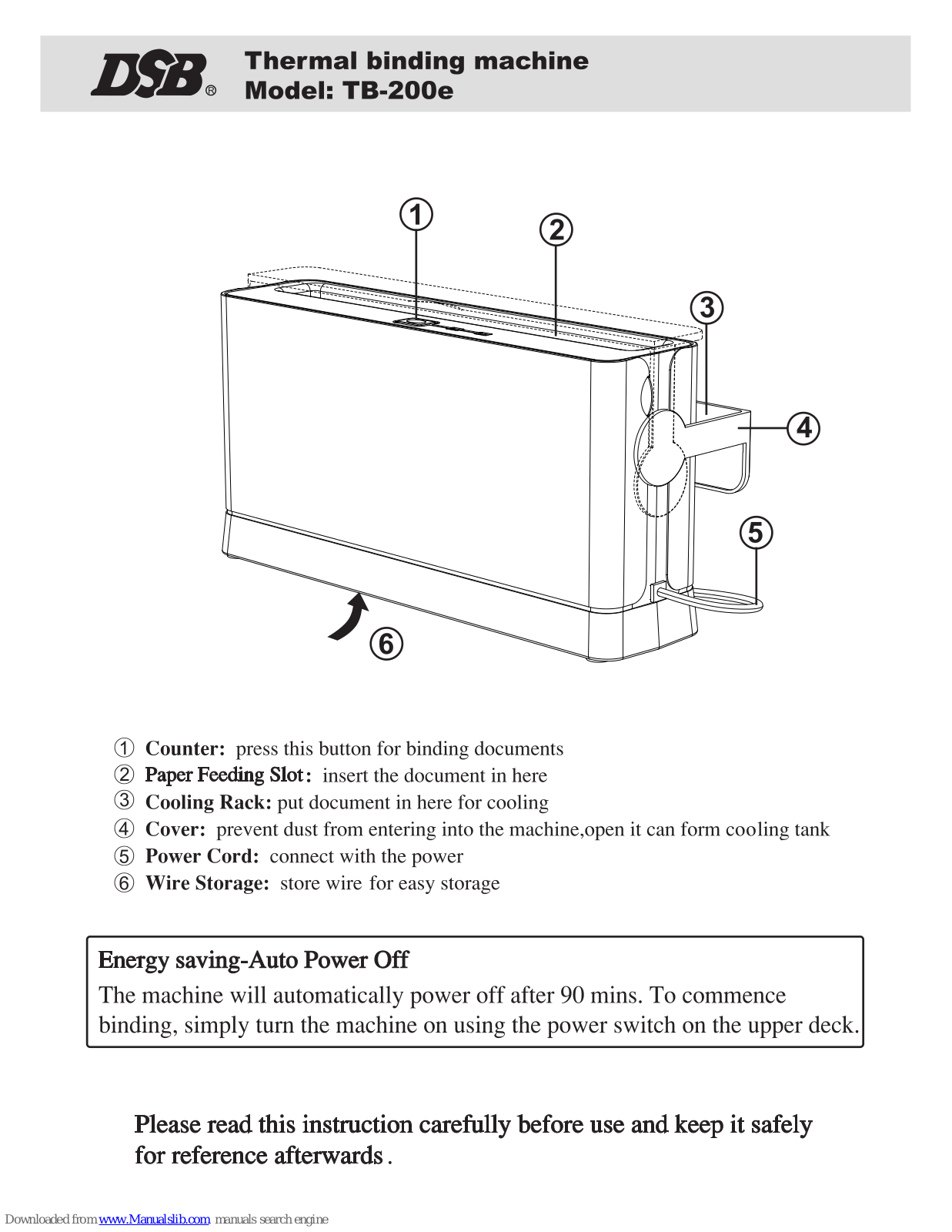 DSB TB-200e User Manual