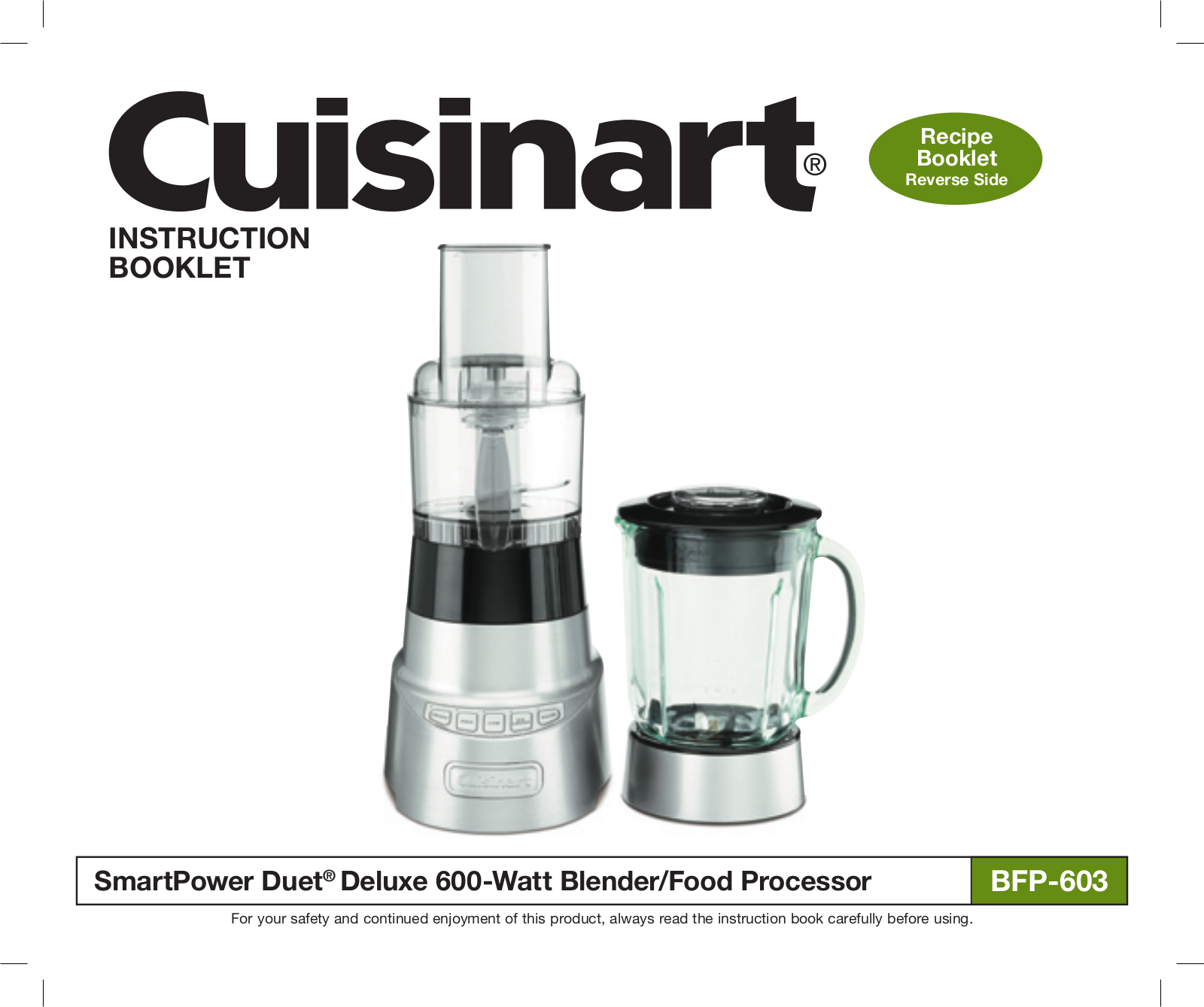 Cuisinart BFP-603 User Manual