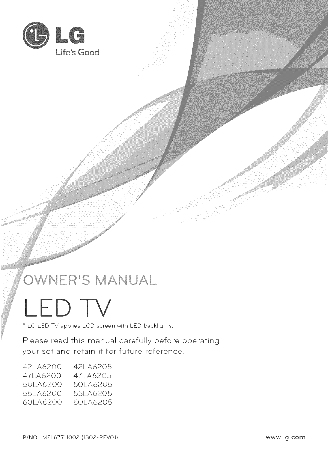 LG 55LA6200UABUSULJR, 55LA6200UAAUSULJR Owner’s Manual
