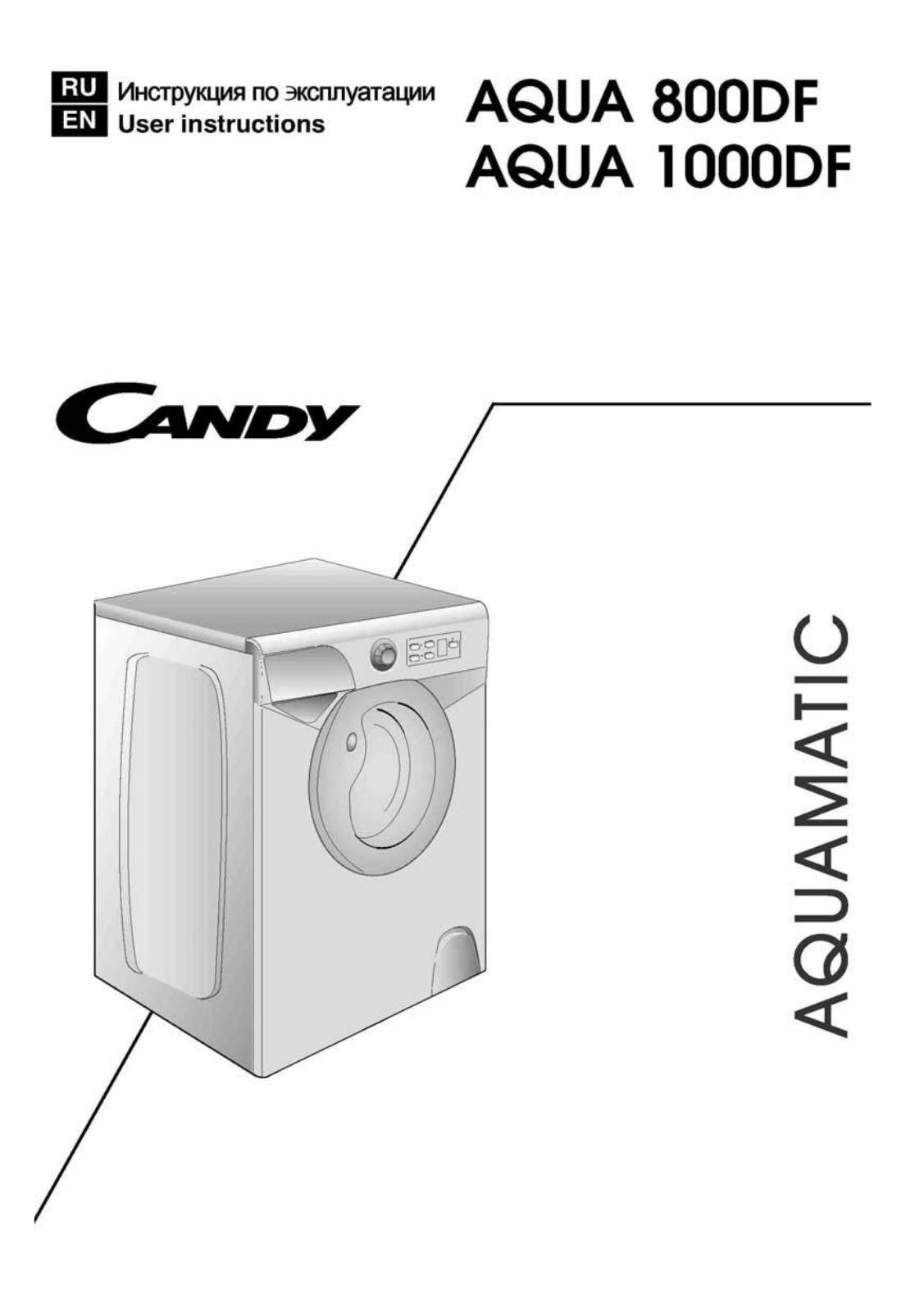 Candy AQUA 800DF/3-07S User Manual