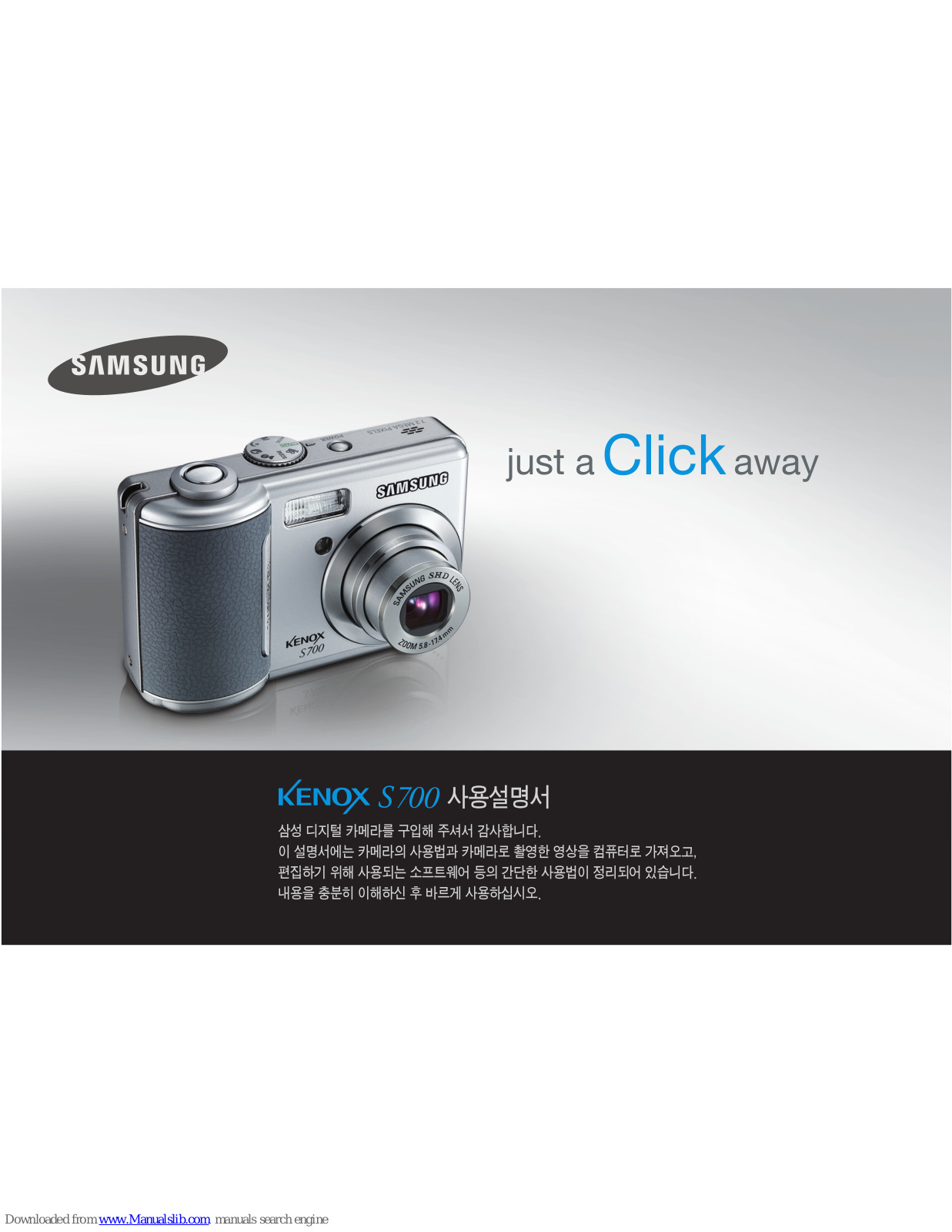 Samsung S700 - 7.2MP 3x Optical/5x Digital Zoom, Kenox S700 Camera User Manual