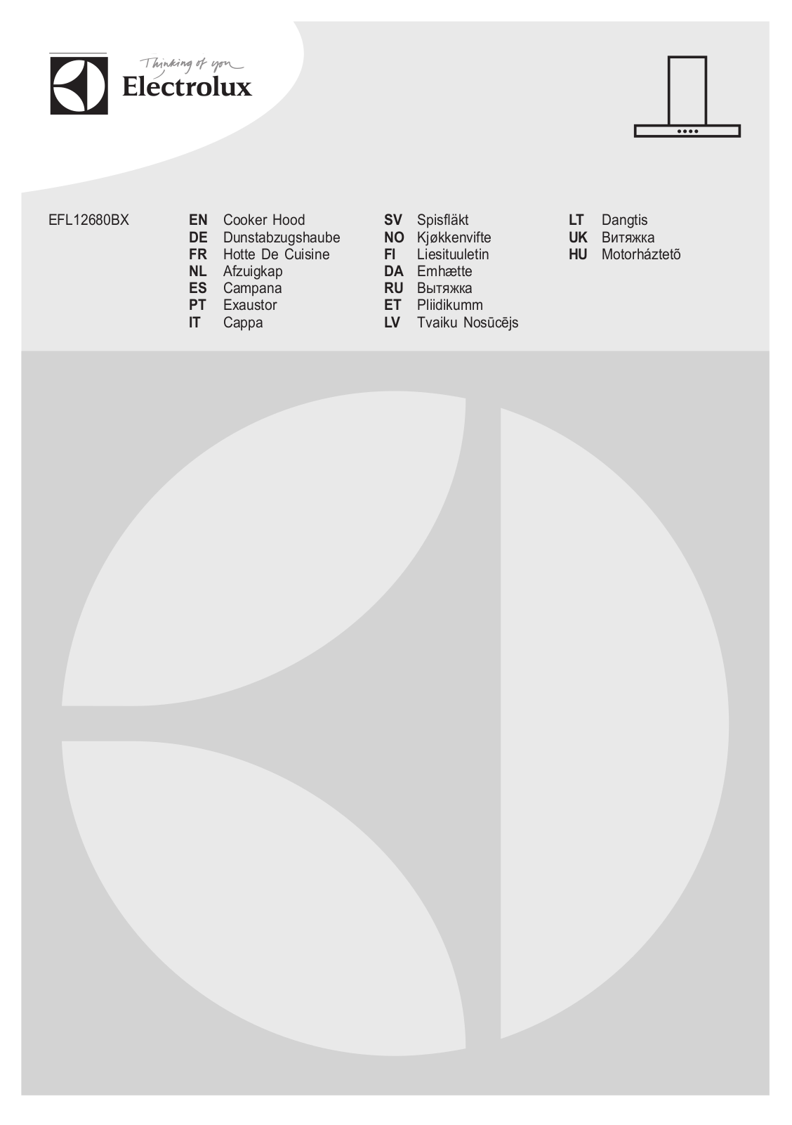 Electrolux EFL12680BX User Manual