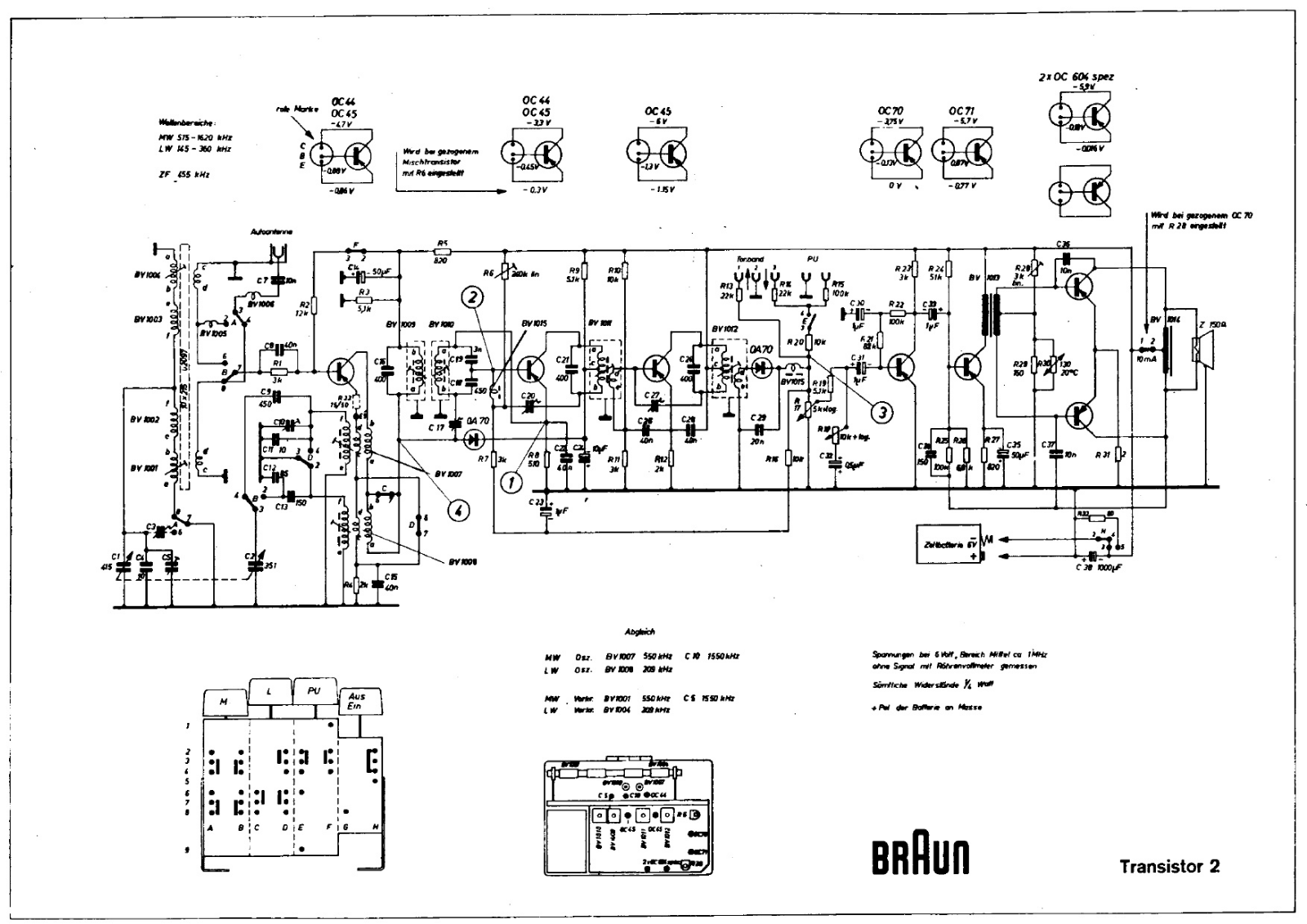 Braun transistor 2 schematic