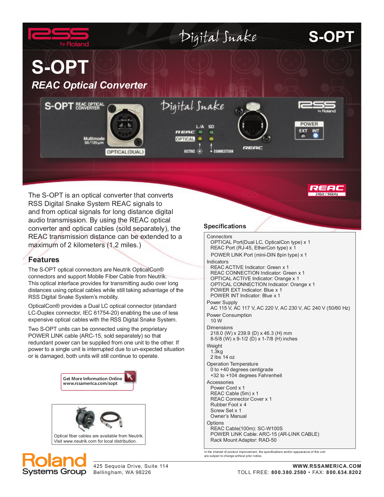 Roland S-OPT User Manual