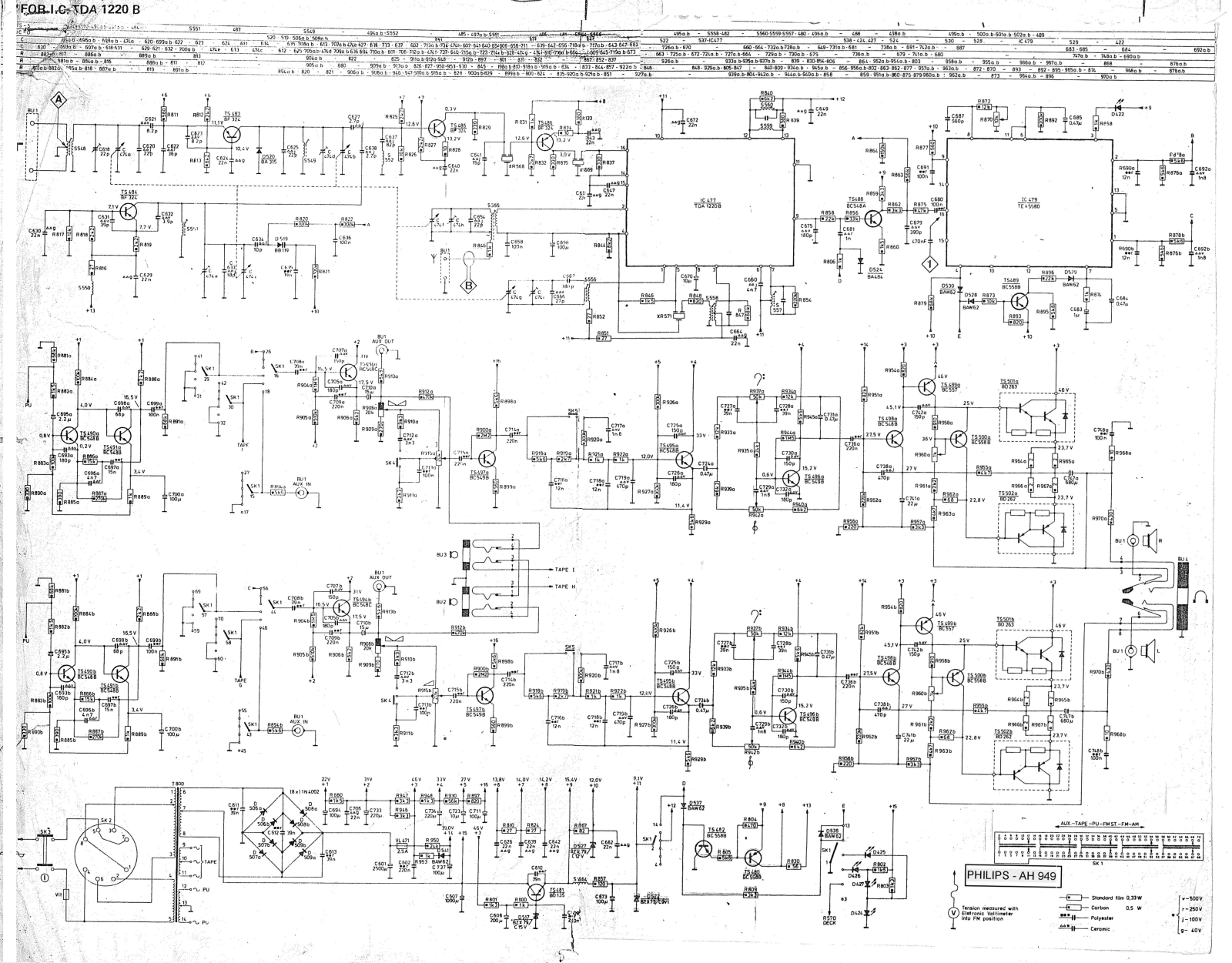 Philips AH-949 Schematic