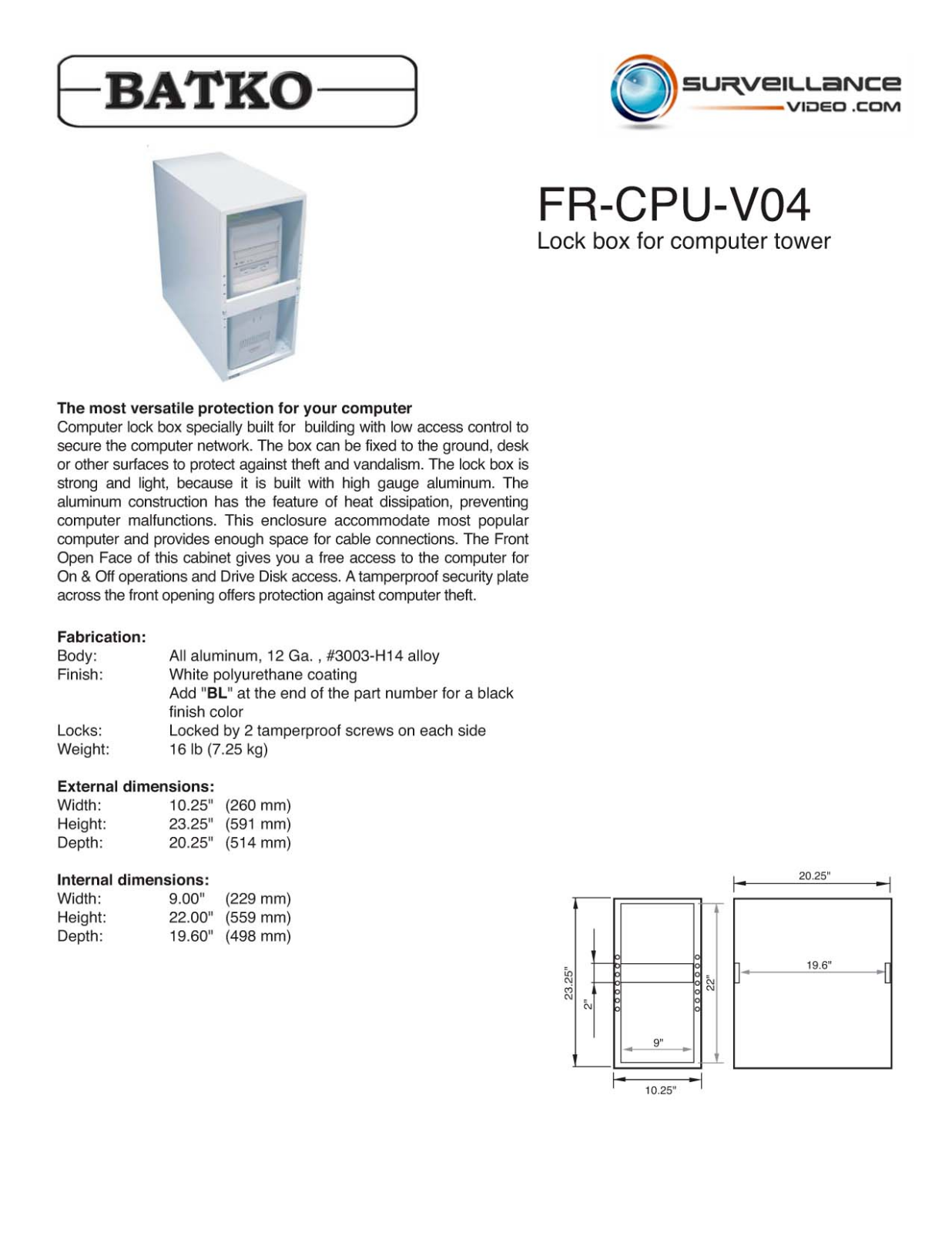 Batko FR-CPU-V04 Specsheet