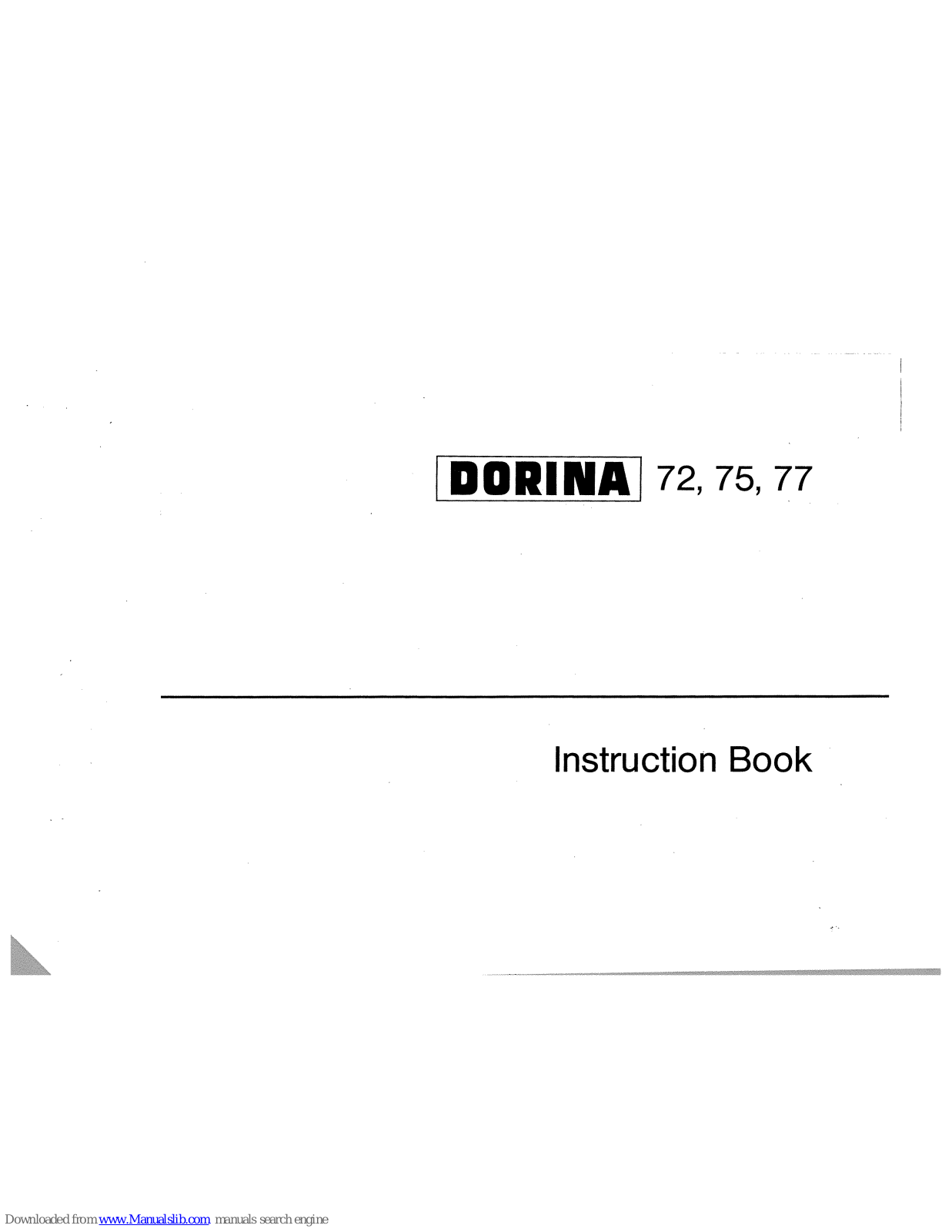 Pfaff Dorina 77 Instruction Book - ManualMachine.com