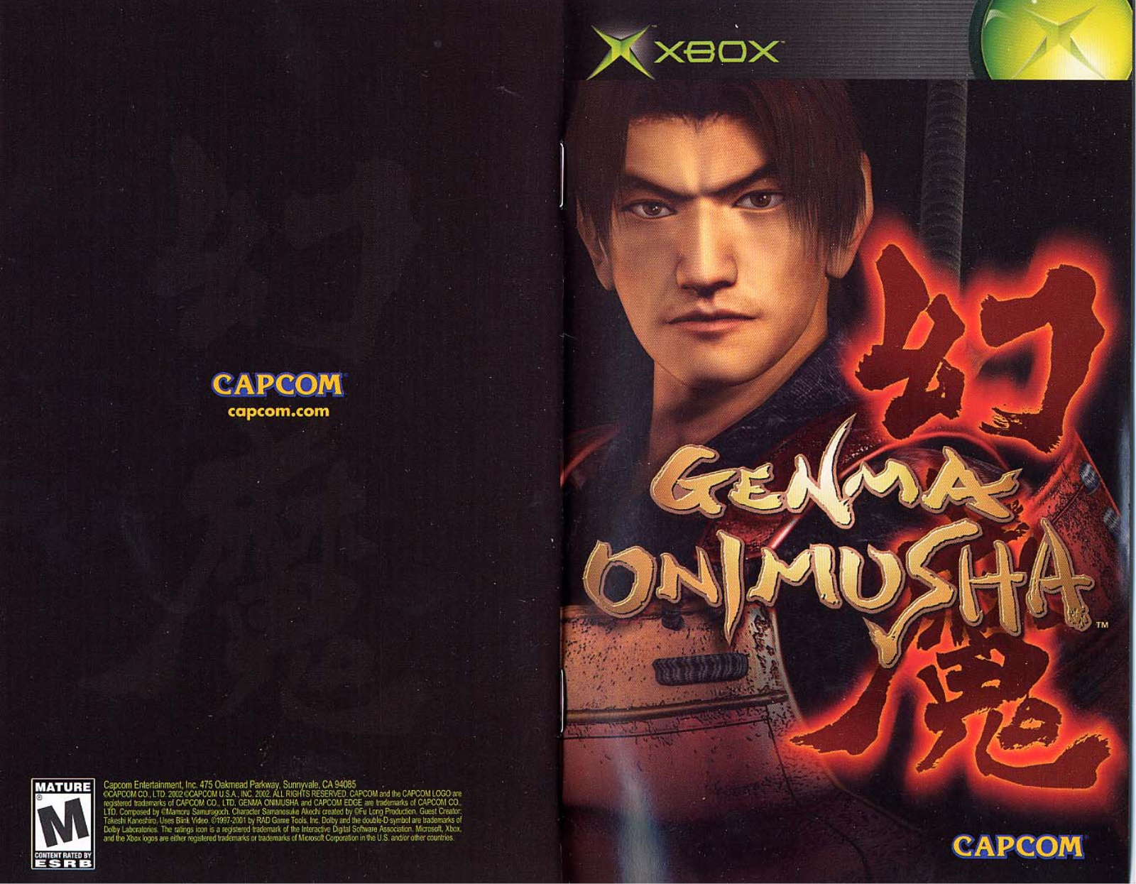 Games Microsoft XBOX GENMA ONIMUSHA User Manual