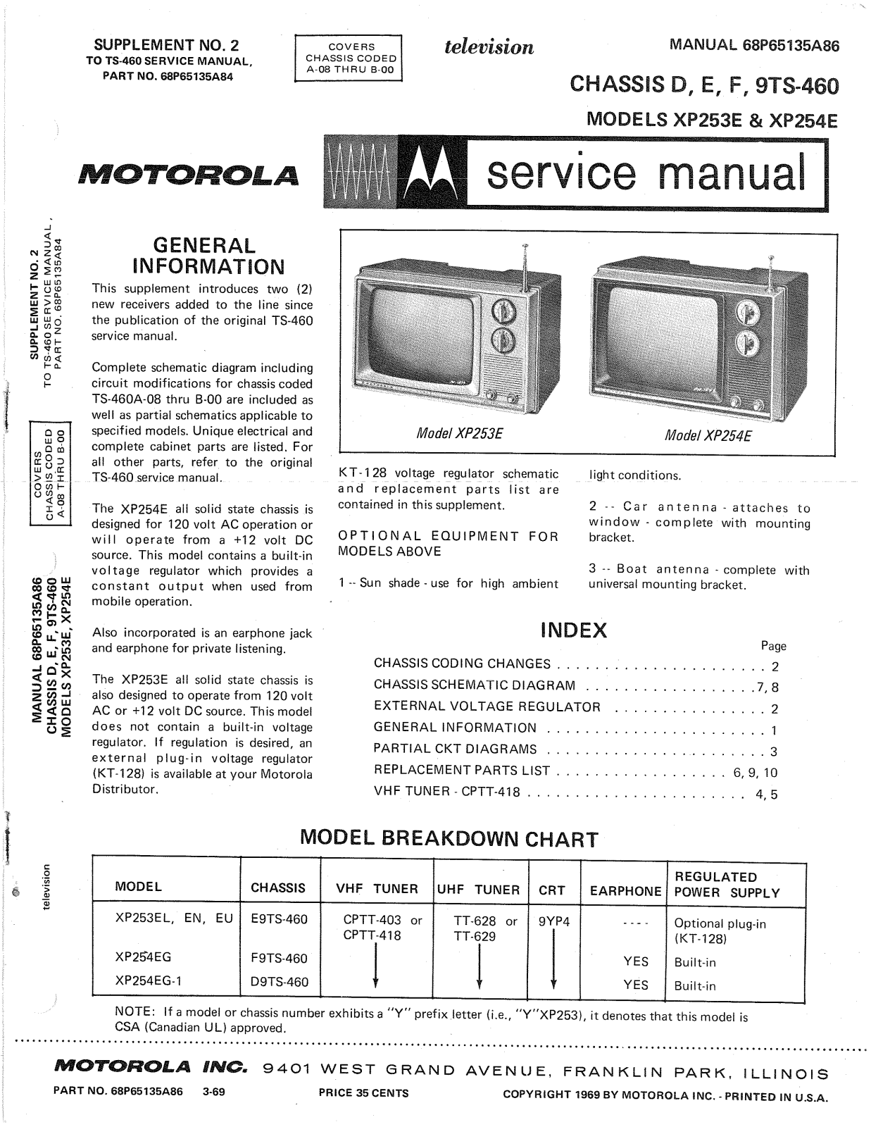 Moth Audio XP-253-E, XP-254-E Service manual