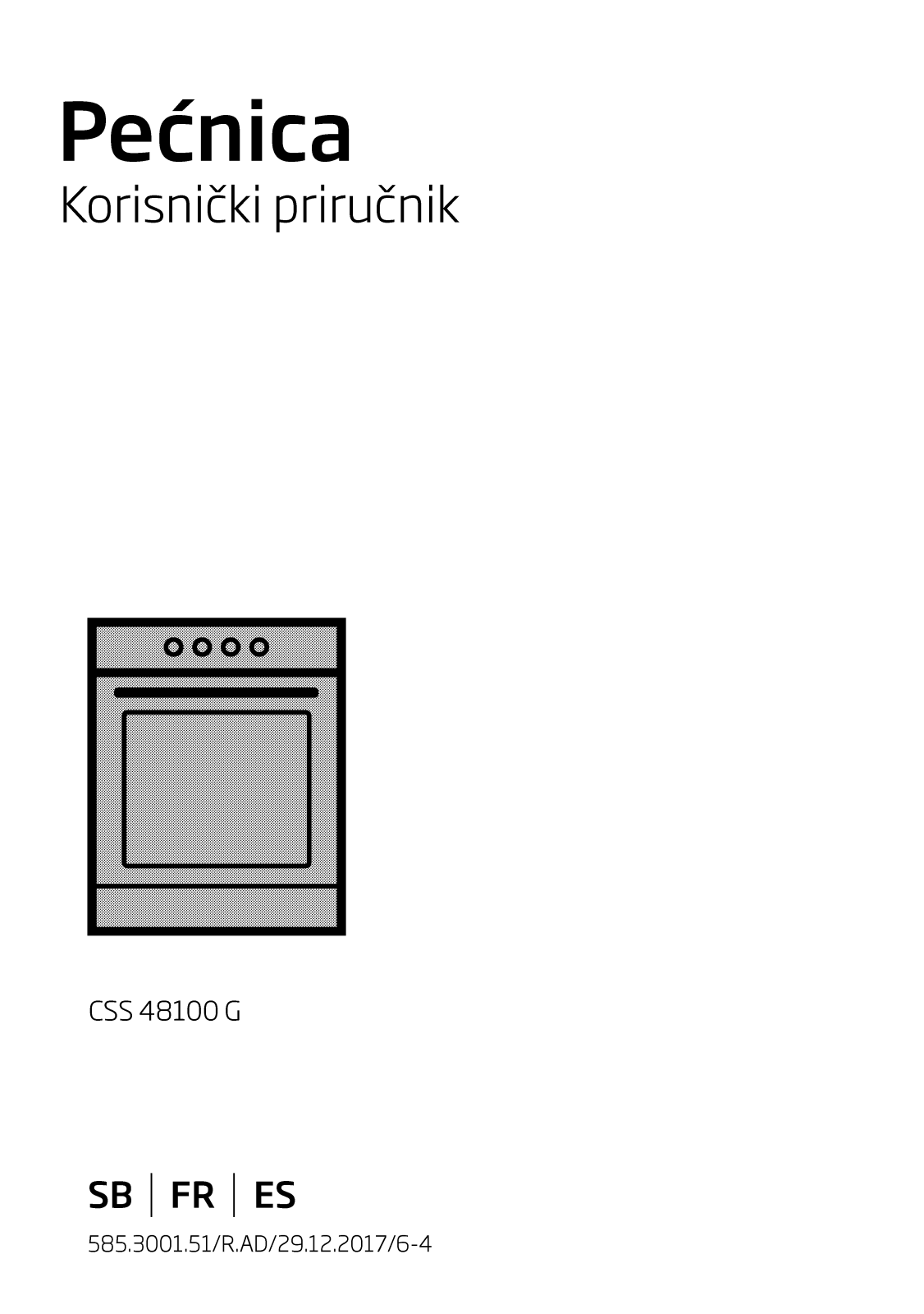 Beko CSS48100G User manual