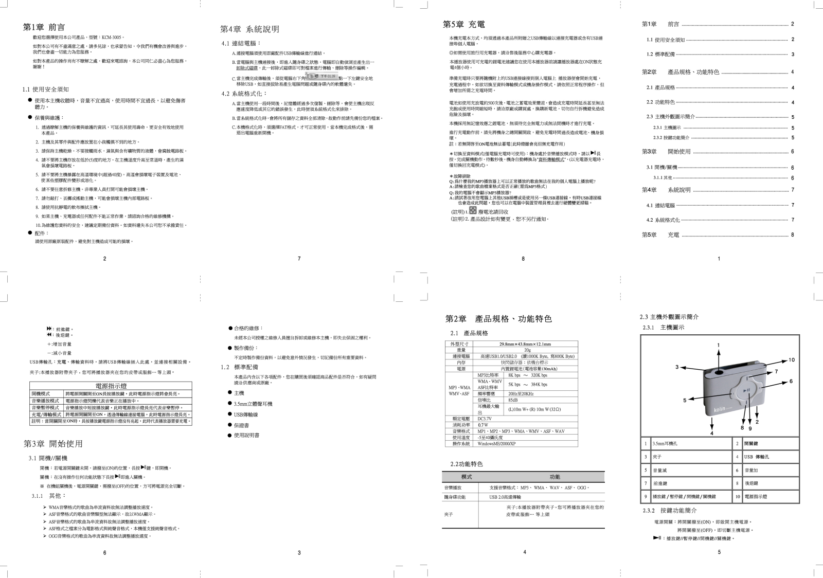 Kolin KCM-3005 User's Guide