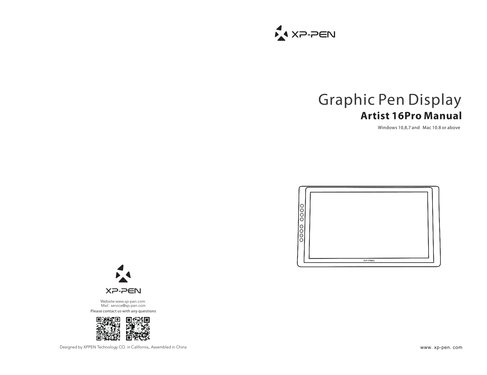 Xp-pen Artist16PRO User Manual