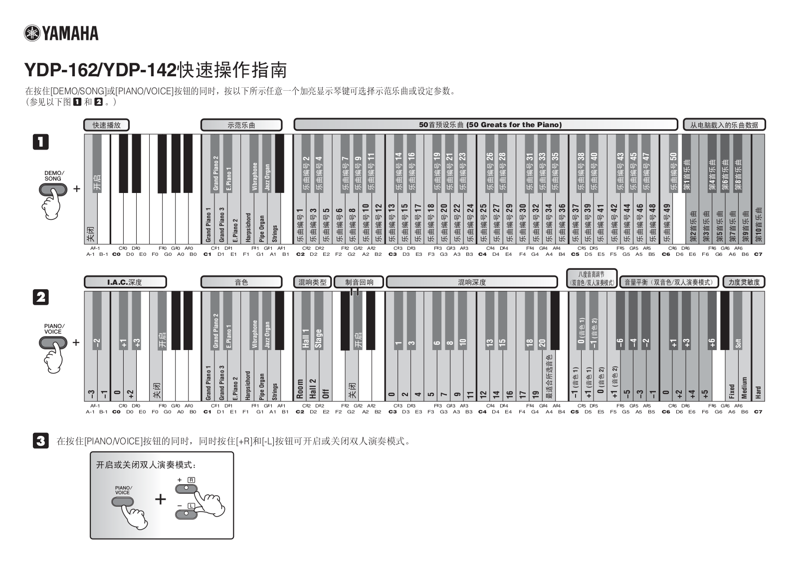 Yamaha YDP-162, YDP-142 User Manual