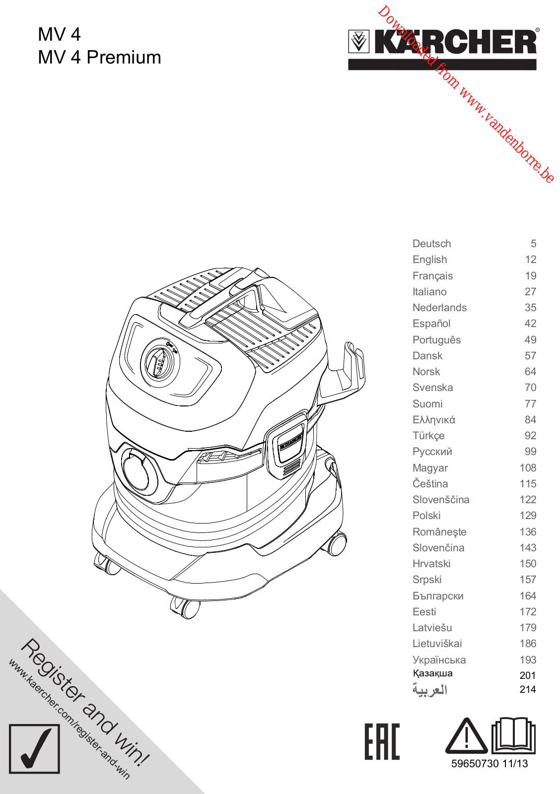 KARCHER MV 4 User Manual