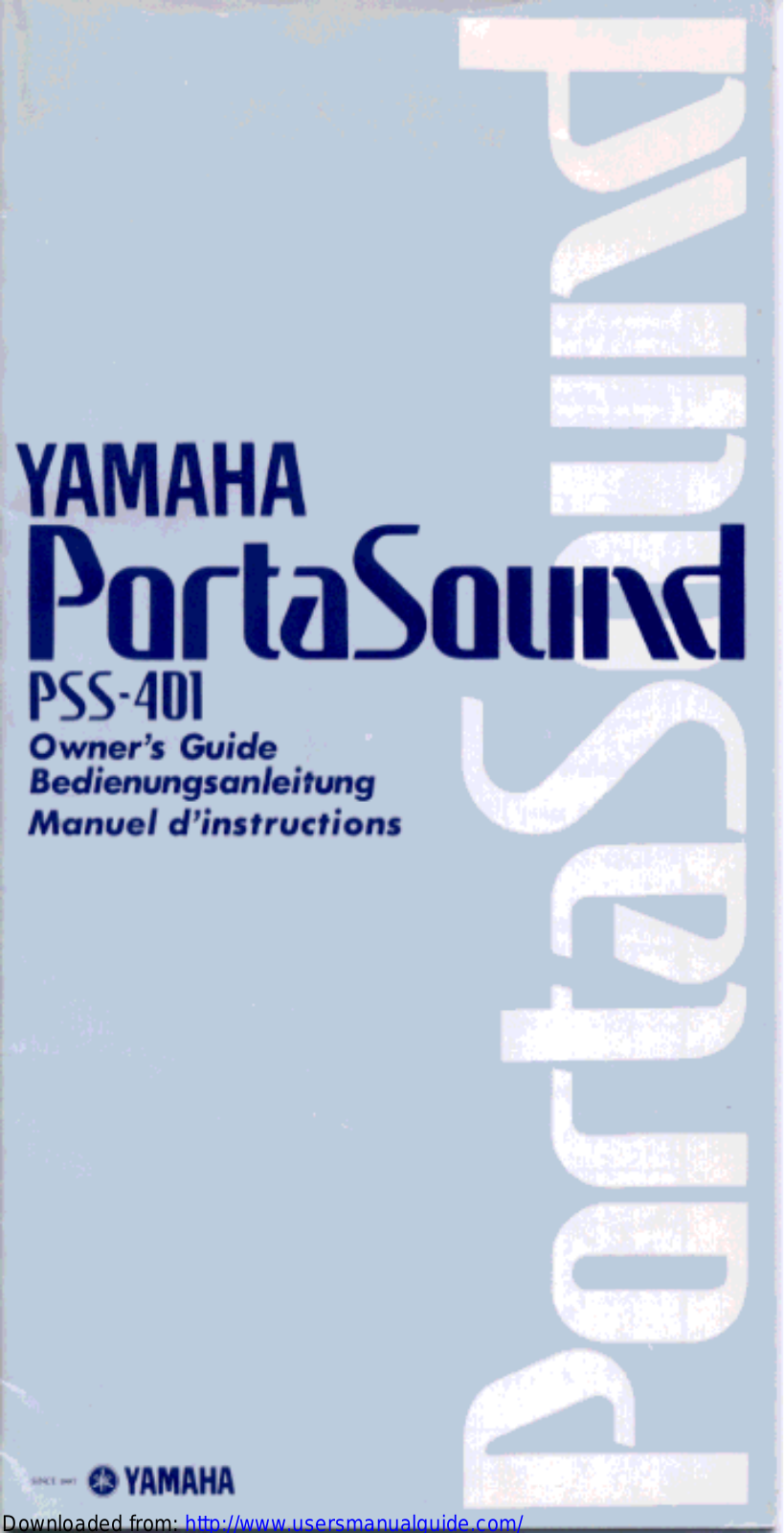 Yamaha Audio PSS-401 User Manual