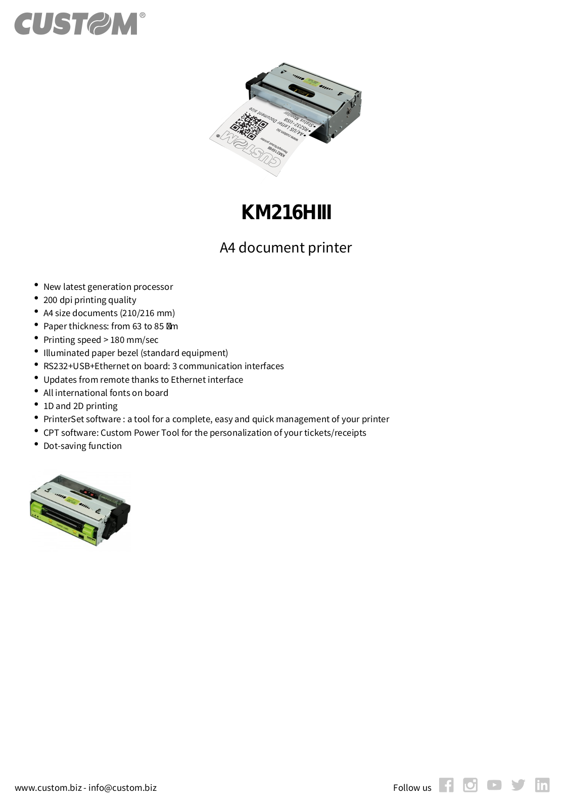 CUSTOM 915AS060100700 Product Data Sheet