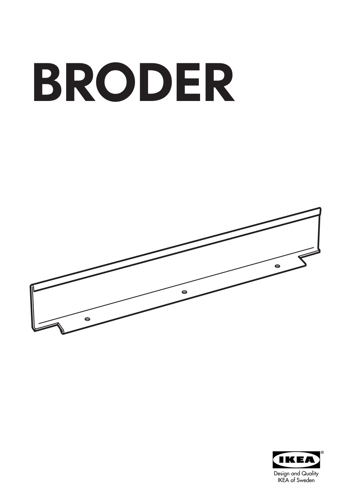 IKEA BRODER FRONT EDGE 15 Assembly Instruction