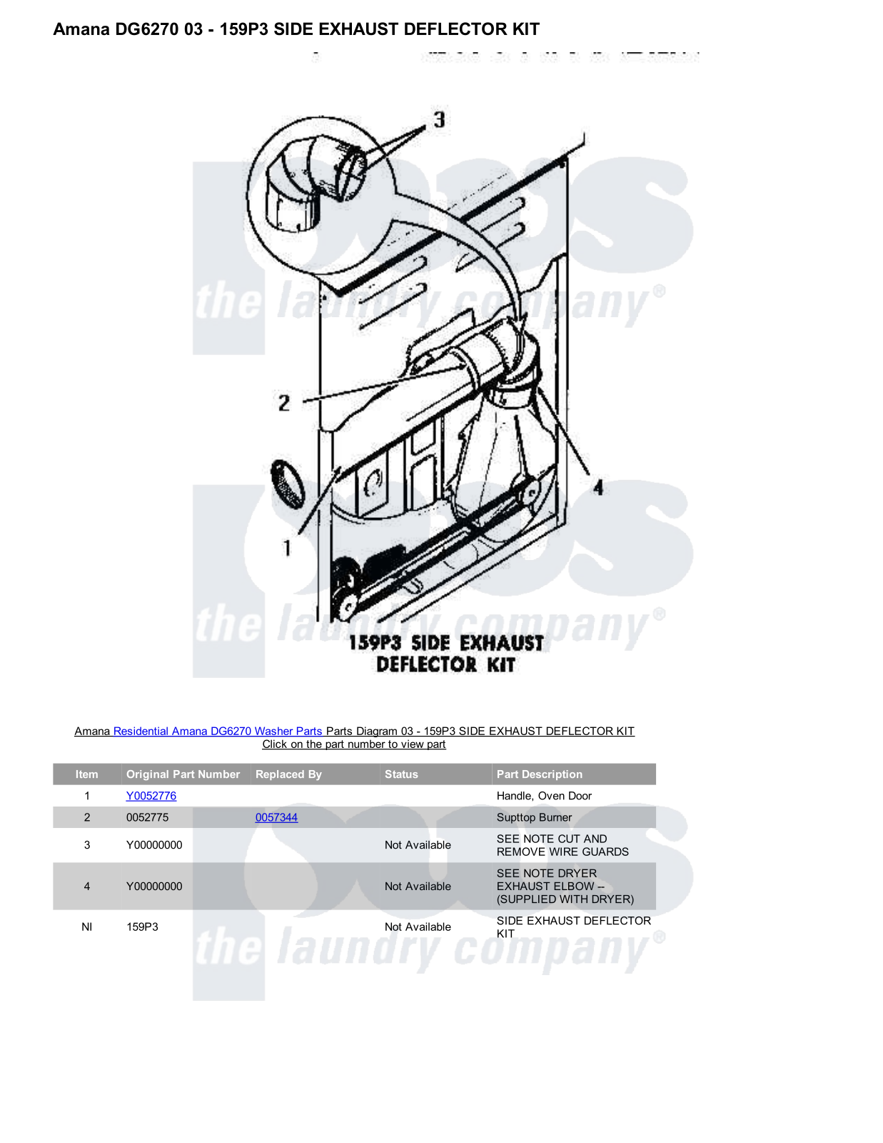 Amana DG6270 Parts Diagram