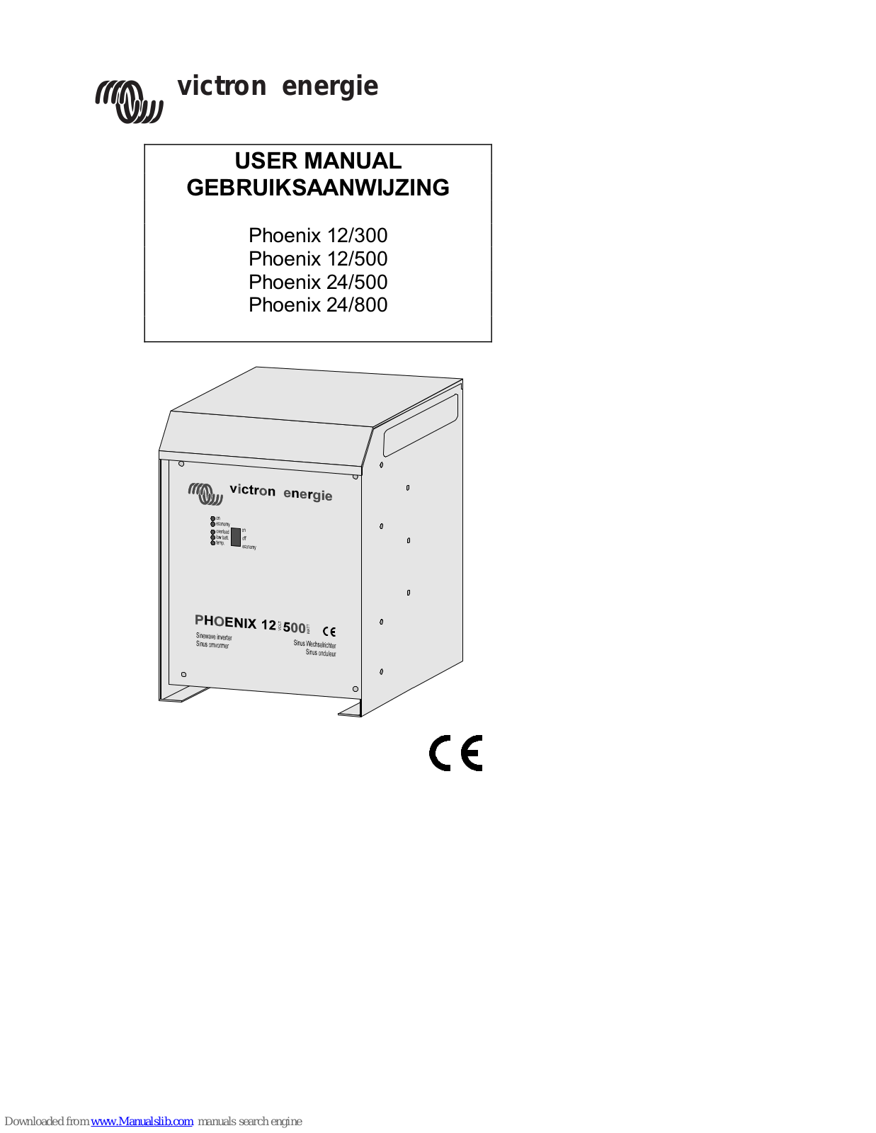 Victron energy Phoenix 12/300, Phoenix 12/500, Phoenix 24/500, Phoenix 24/800 User Manual