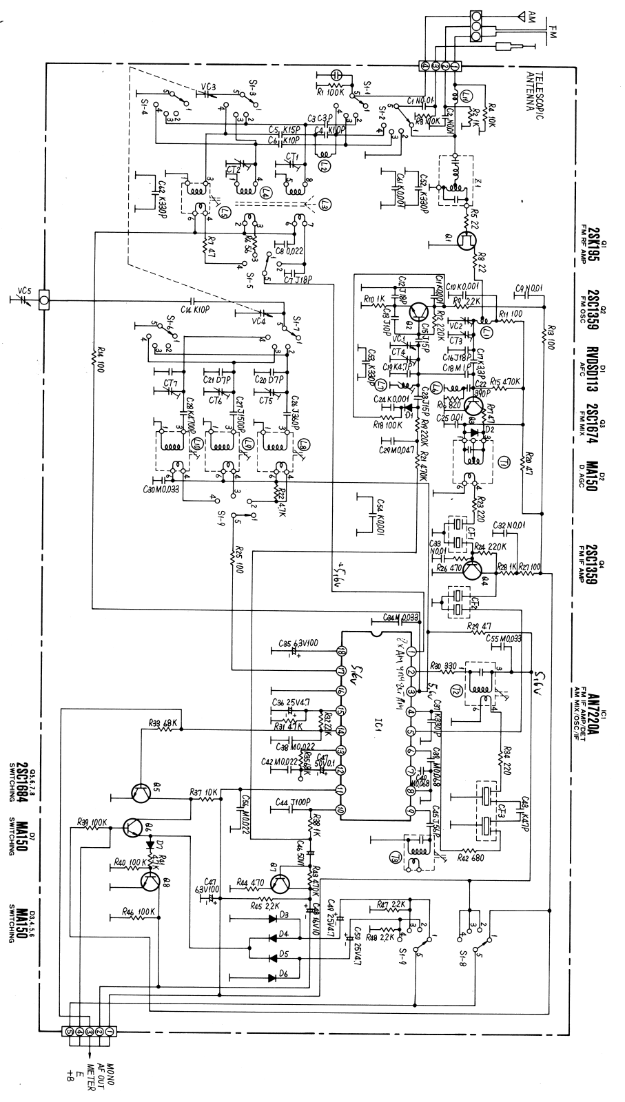 Panasonic RXC-100-F Schematic