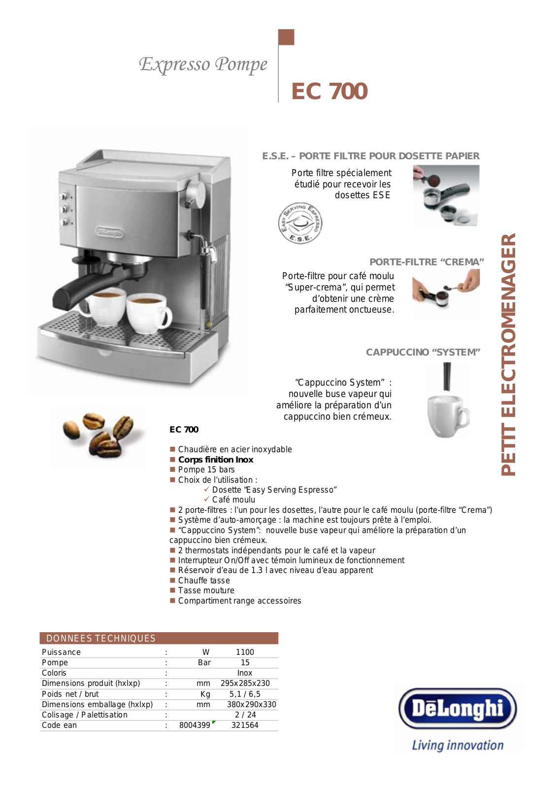 Delonghi EC 700 BROCHURE